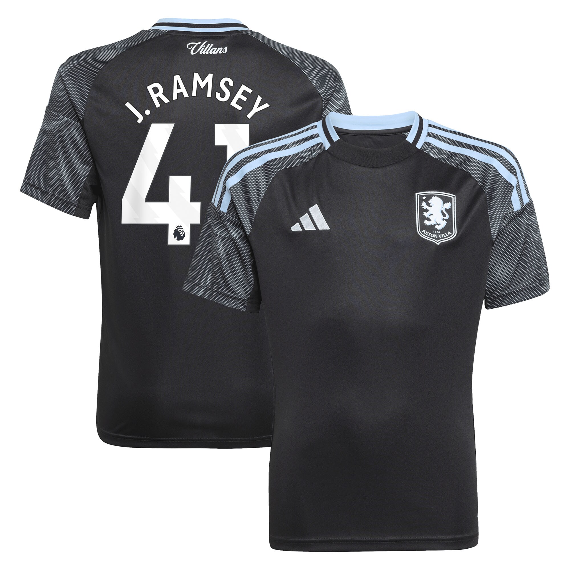 Aston Villa aston villa adidas away shirt 2025-26 – kids with j. ramsey 41 printing Collection | AVFC Jerseys & Fan Gear