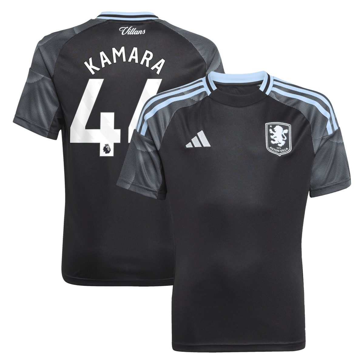 Aston Villa aston villa adidas away shirt 2025-26 – kids with kamara 44 printing Collection | AVFC Jerseys & Fan Gear