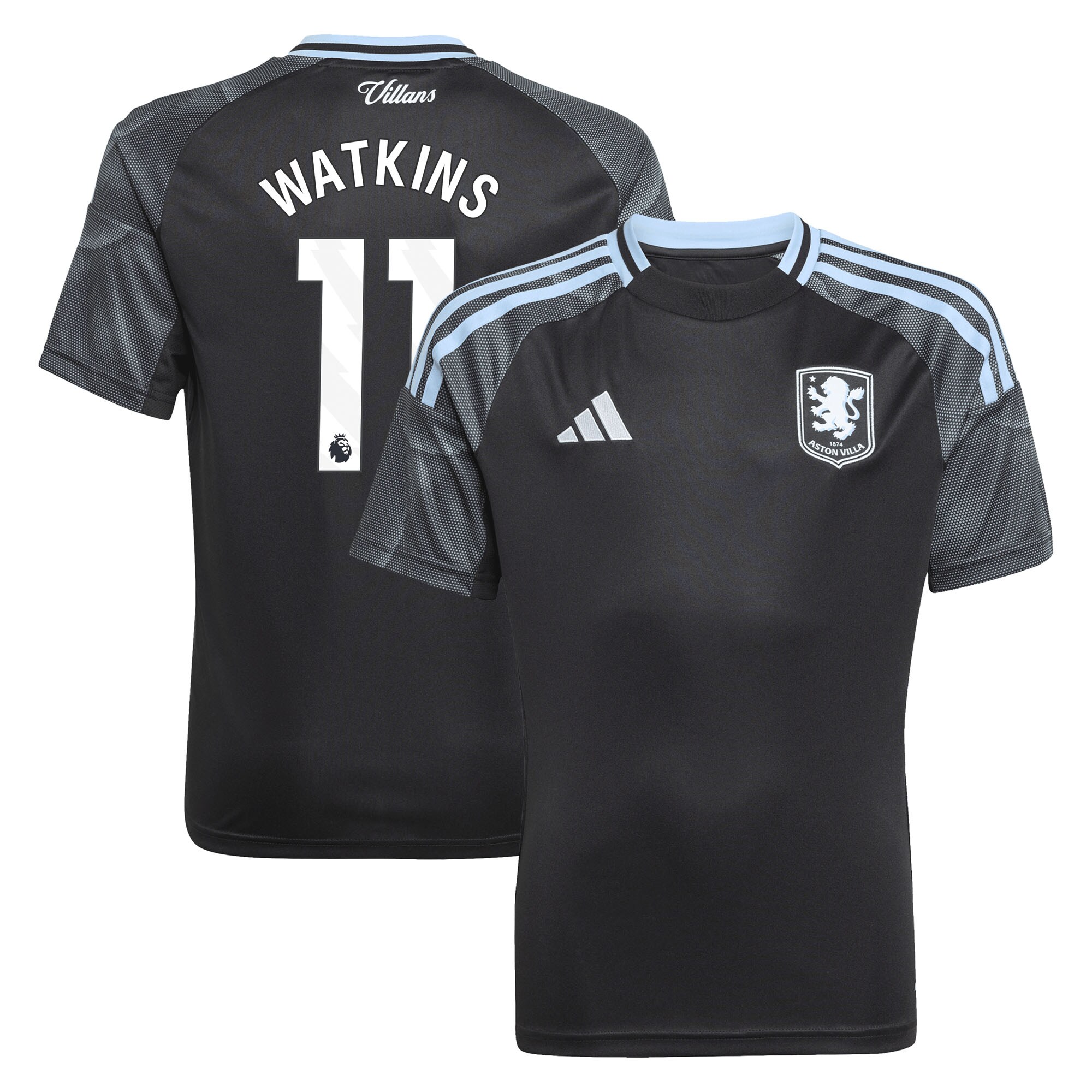 Aston Villa aston villa adidas away shirt 2025-26 – kids with watkins 11 printing Collection | AVFC Jerseys & Fan Gear