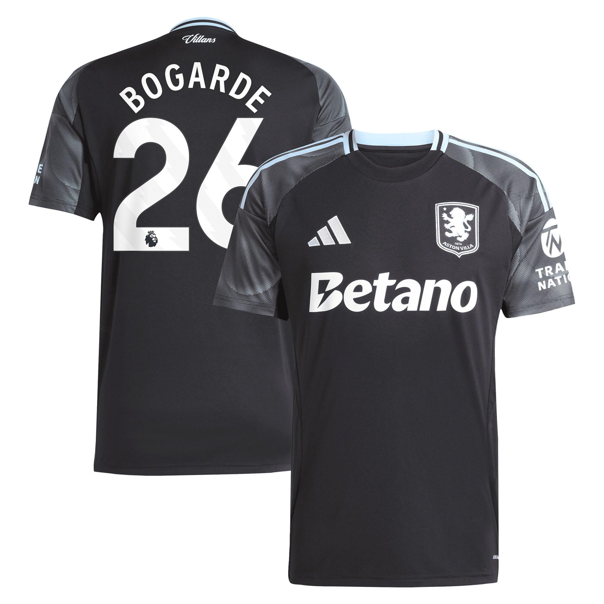 Aston Villa aston villa adidas away shirt 2025-26 with bogarde 26 printing Collection | AVFC Jerseys & Fan Gear