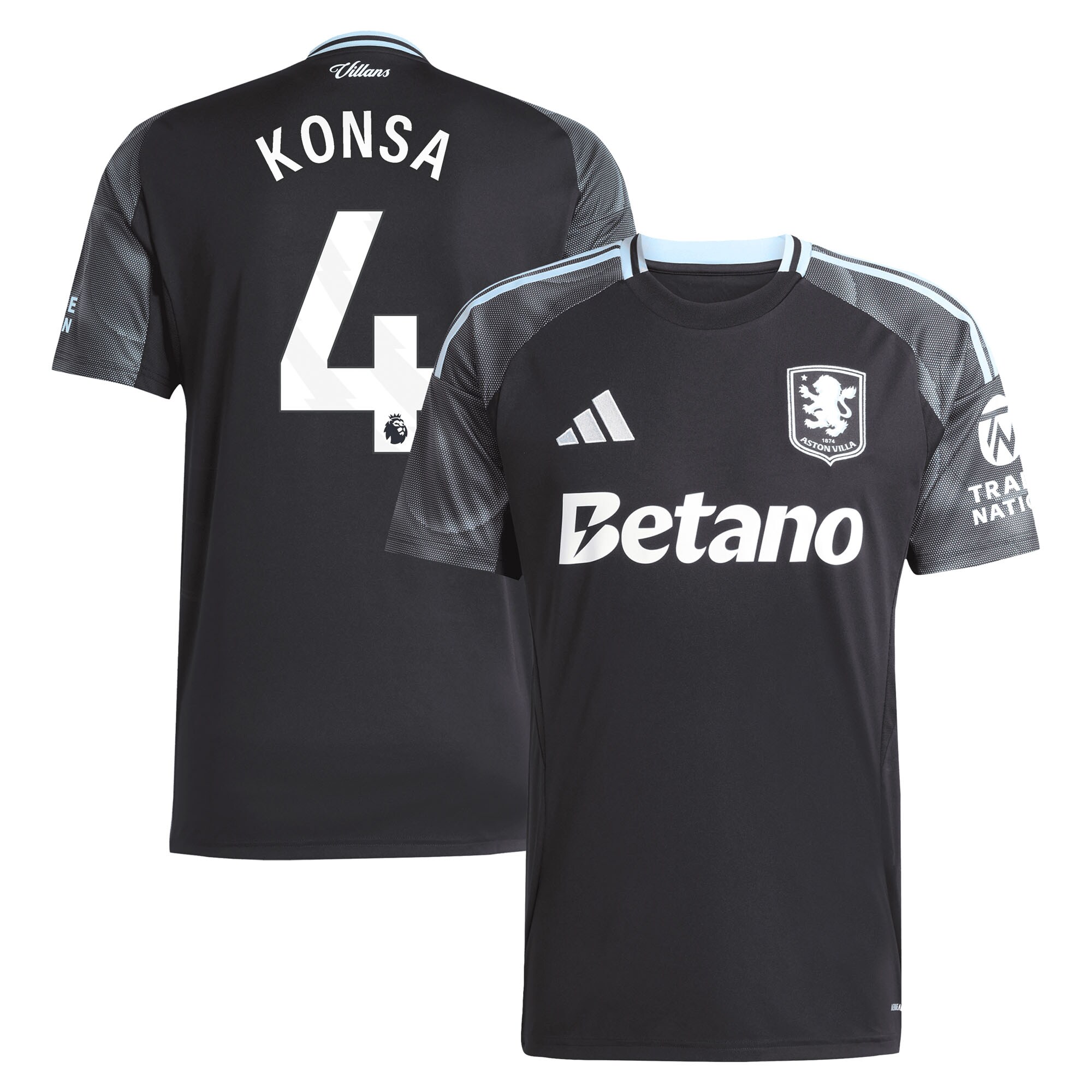 Aston Villa aston villa adidas away shirt 2025-26 with konsa 4 printing Collection | AVFC Jerseys & Fan Gear