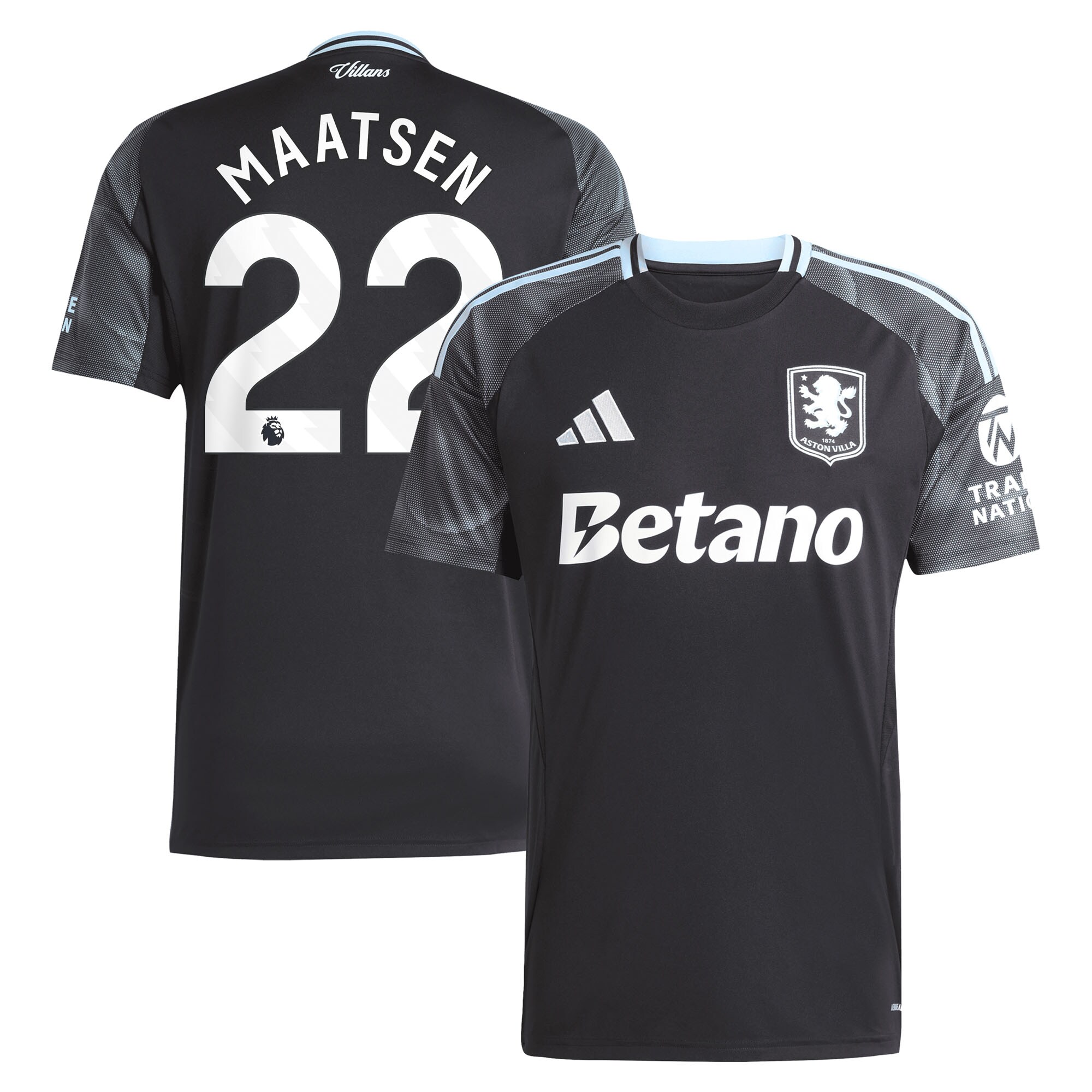 Aston Villa aston villa adidas away shirt 2025-26 with maatsen 22 printing Collection | AVFC Jerseys & Fan Gear