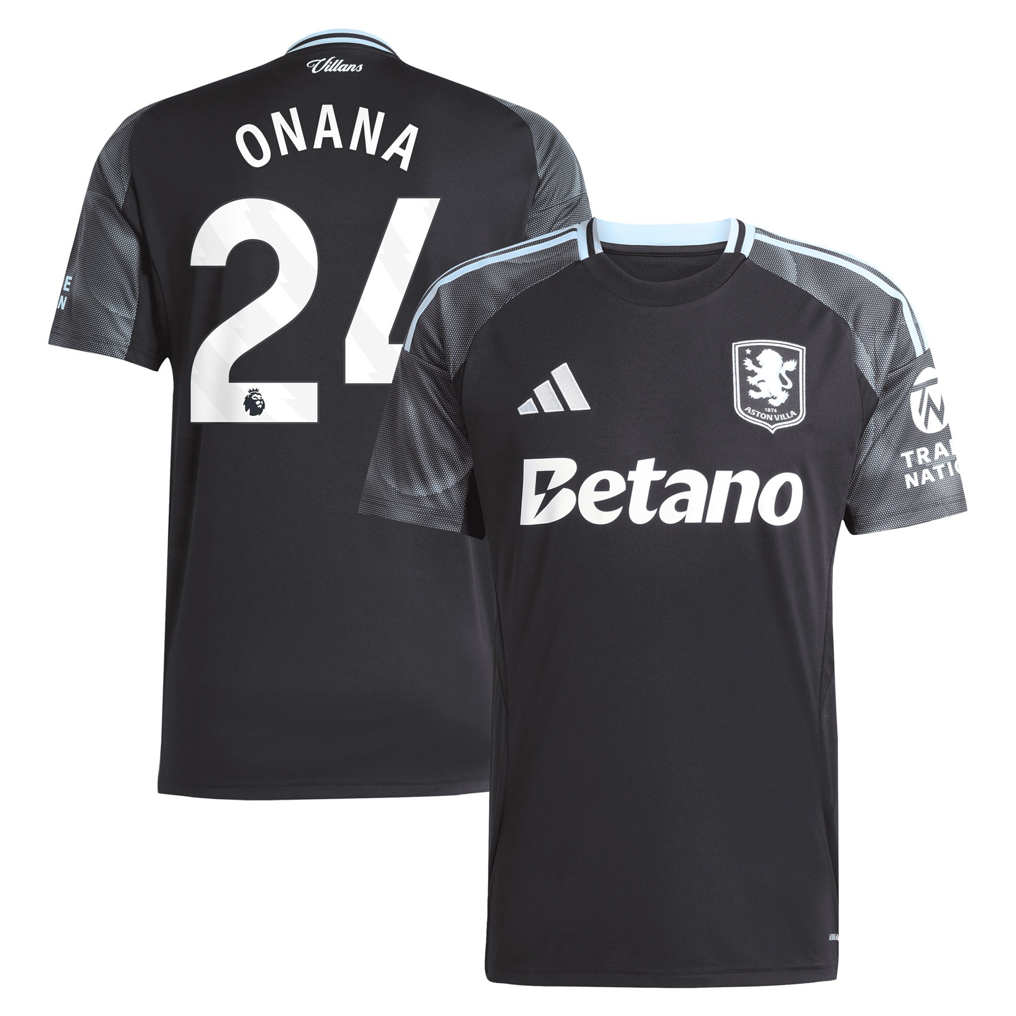 Aston Villa aston villa adidas away shirt 2025-26 with onana 24 printing Collection | AVFC Jerseys & Fan Gear