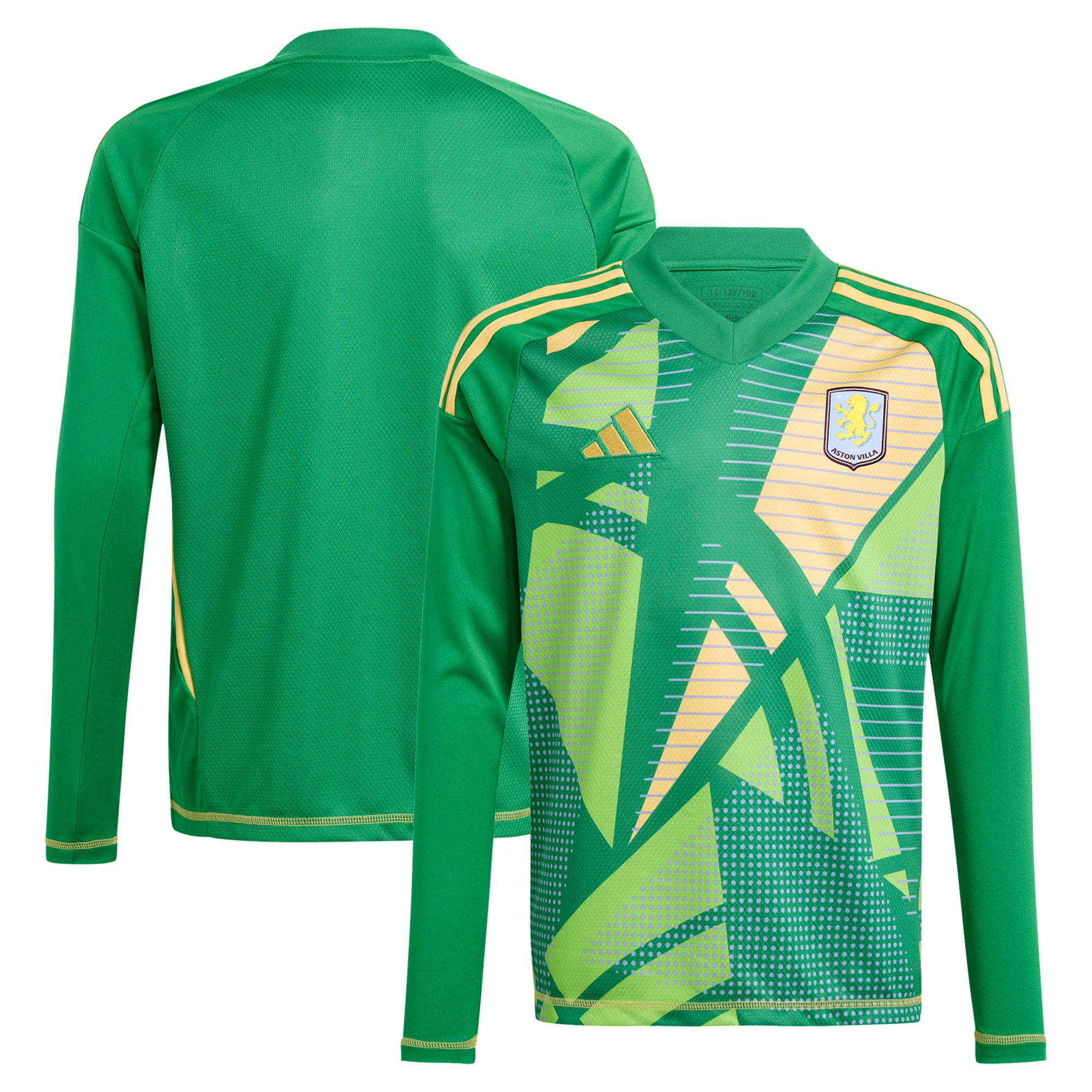 Aston Villa aston villa adidas goalkeeper shirt 2024-25 – long sleeve – kids – 201964011 with custom printing Collection | AVFC Jerseys & Fan Gear