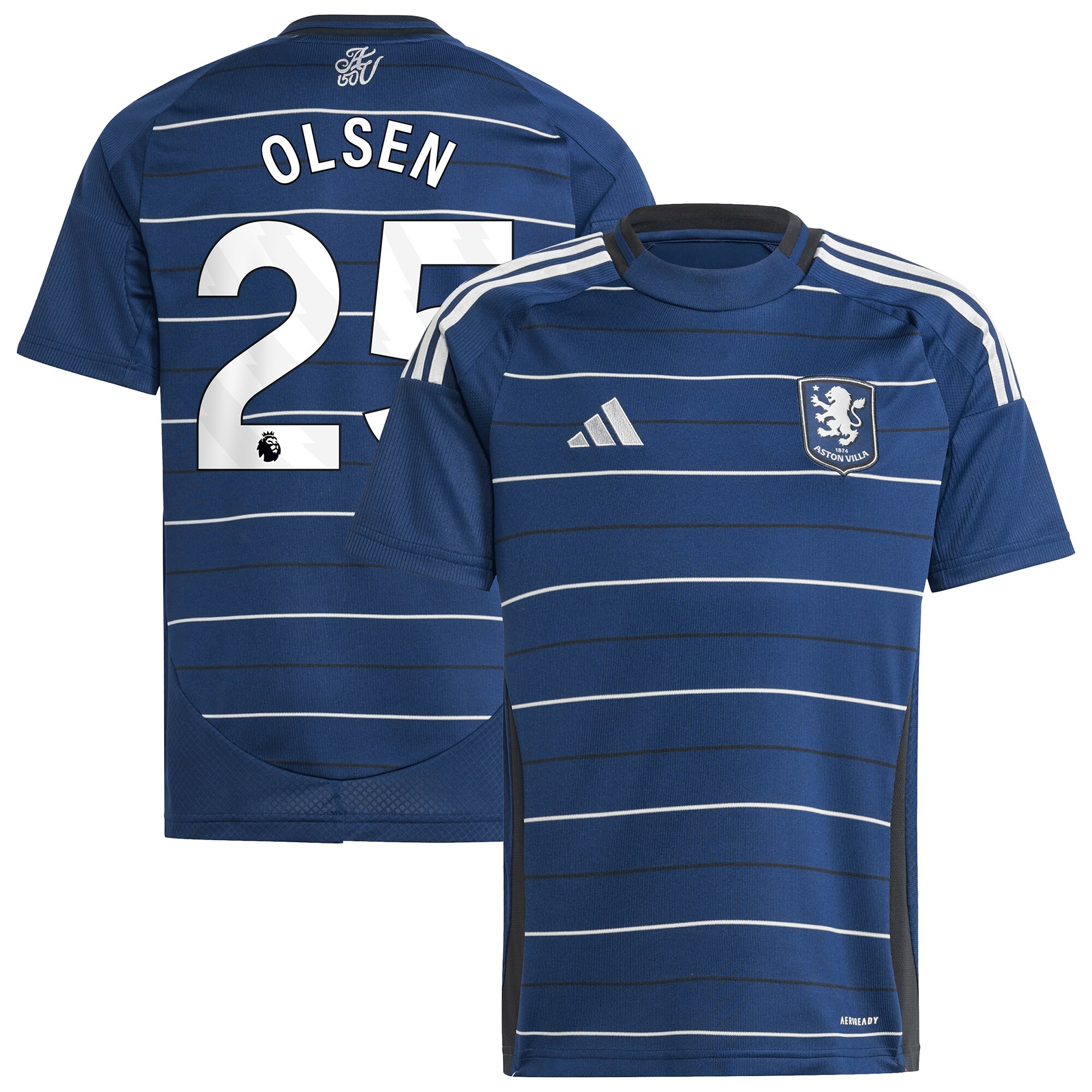 Aston Villa aston villa adidas goalkeeper shirt 2024-25 – long sleeve – kids with olsen 25 printing – 202030994 Collection | AVFC Jerseys & Fan Gear