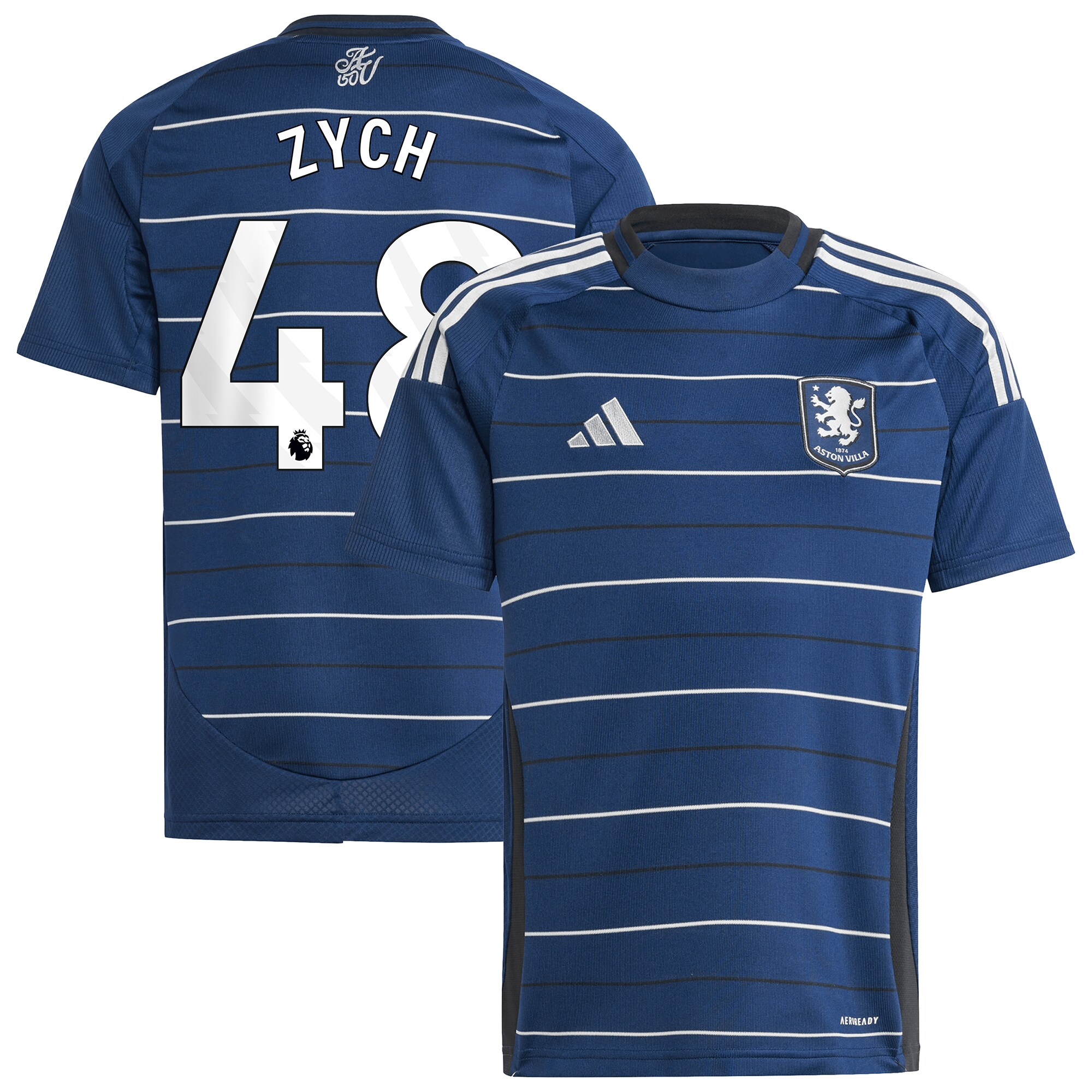 Aston Villa aston villa adidas goalkeeper shirt 2024-25 – long sleeve – kids with zych 48 printing – 202153095 Collection | AVFC Jerseys & Fan Gear