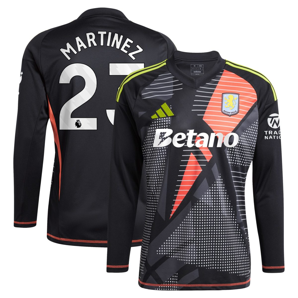 Aston Villa aston villa adidas goalkeeper shirt 2024-25 – long sleeve with martinez 23 printing – 202028938 Collection | AVFC Jerseys & Fan Gear