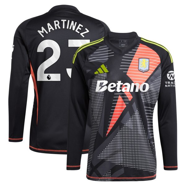 Aston Villa aston villa adidas goalkeeper shirt 2024-25 – long sleeve with martinez 23 printing – 202028938 Collection | AVFC Jerseys & Fan Gear