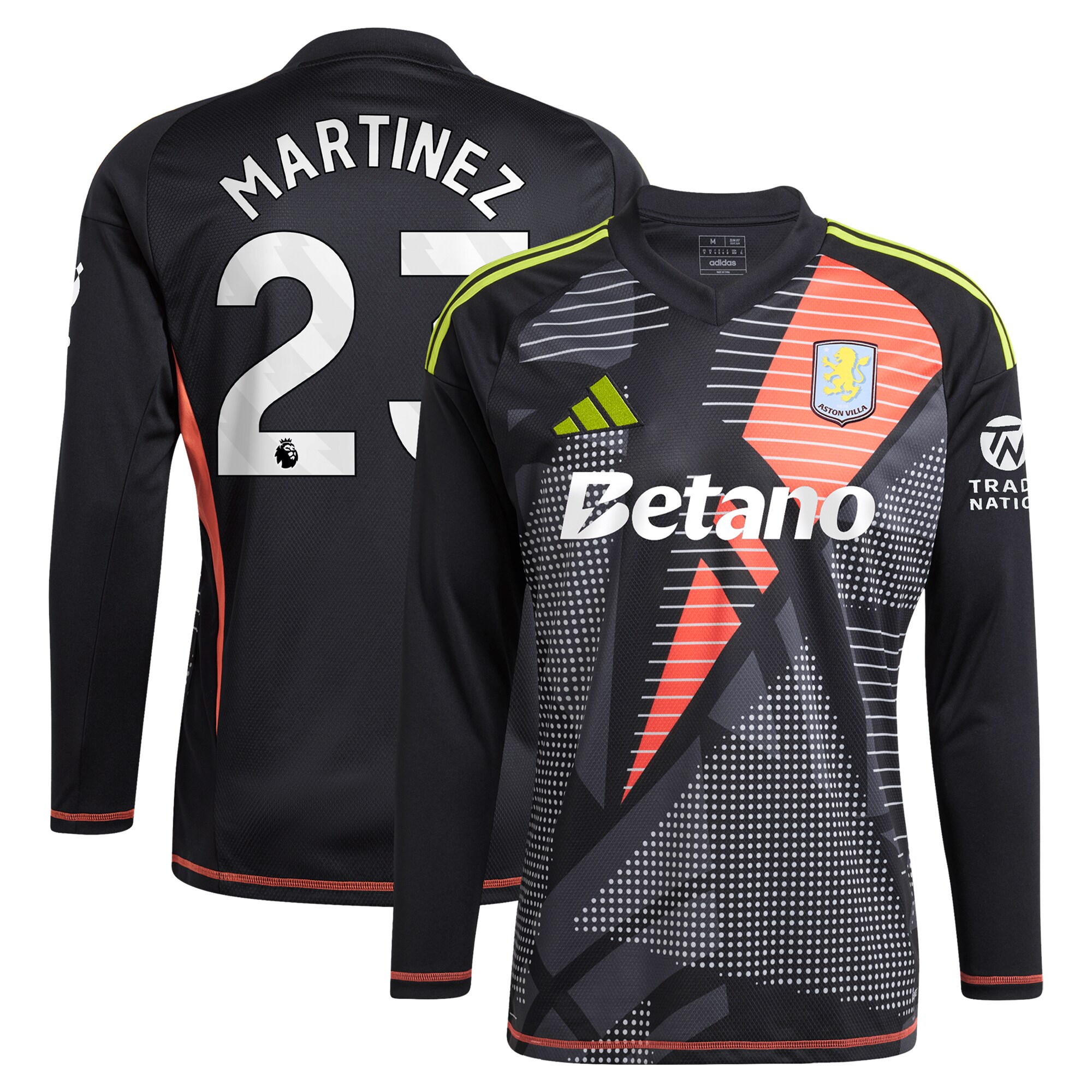 Aston Villa aston villa adidas goalkeeper shirt 2024-25 – long sleeve with martinez 23 printing – 202028938 Collection | AVFC Jerseys & Fan Gear