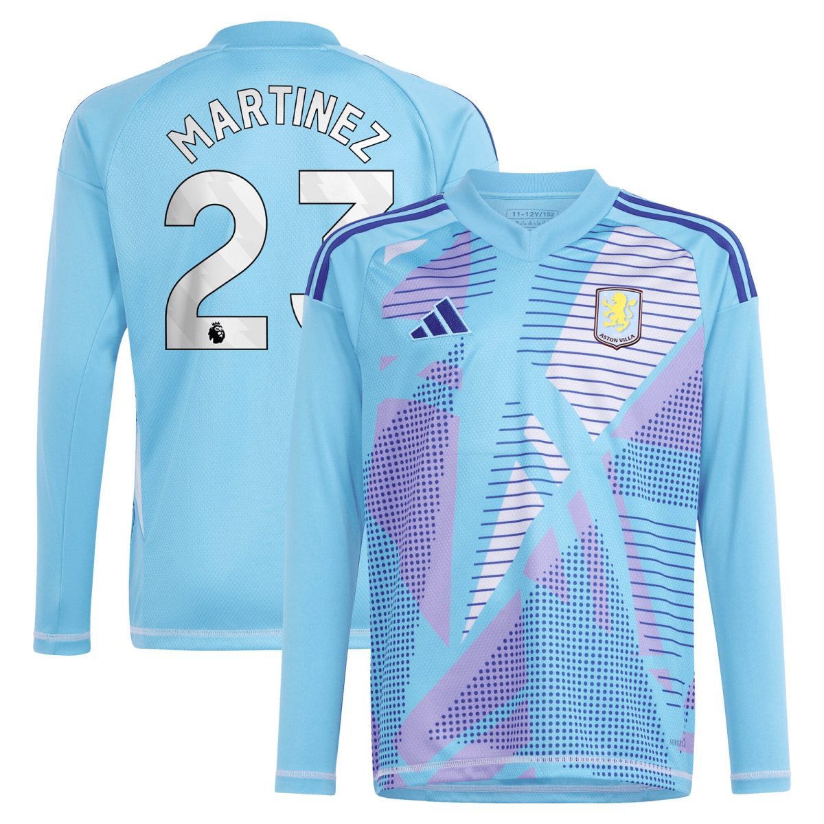 Aston Villa aston villa adidas goalkeeper shirt 2024-25 – long sleeve with martinez 23 printing – 202030980 Collection | AVFC Jerseys & Fan Gear