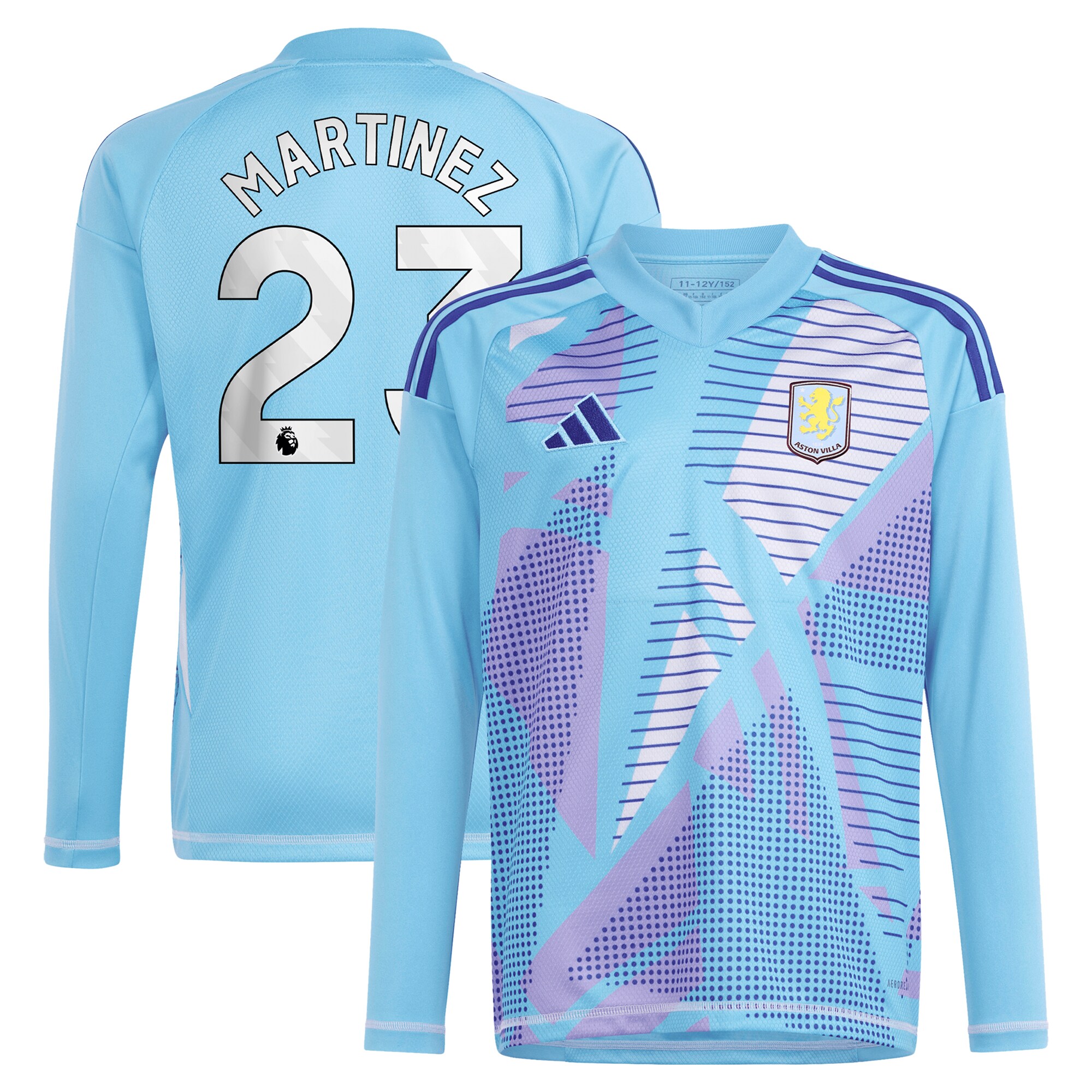 Aston Villa aston villa adidas goalkeeper shirt 2024-25 – long sleeve with martinez 23 printing – 202030980 Collection | AVFC Jerseys & Fan Gear