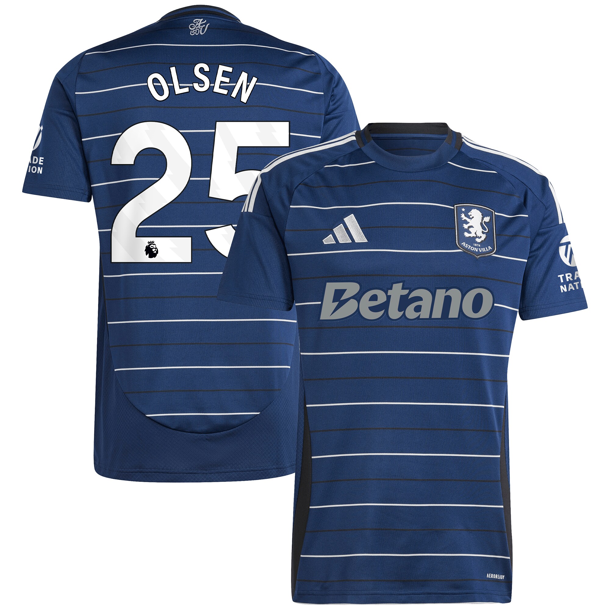 Aston Villa aston villa adidas goalkeeper shirt 2024-25 – long sleeve with olsen 25 printing – 202030975 Collection | AVFC Jerseys & Fan Gear