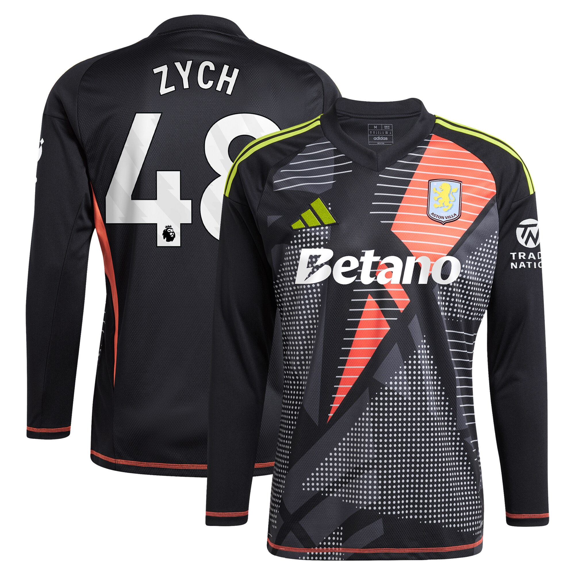 Aston Villa aston villa adidas goalkeeper shirt 2024-25 – long sleeve with zych 48 printing – 202153090 Collection | AVFC Jerseys & Fan Gear