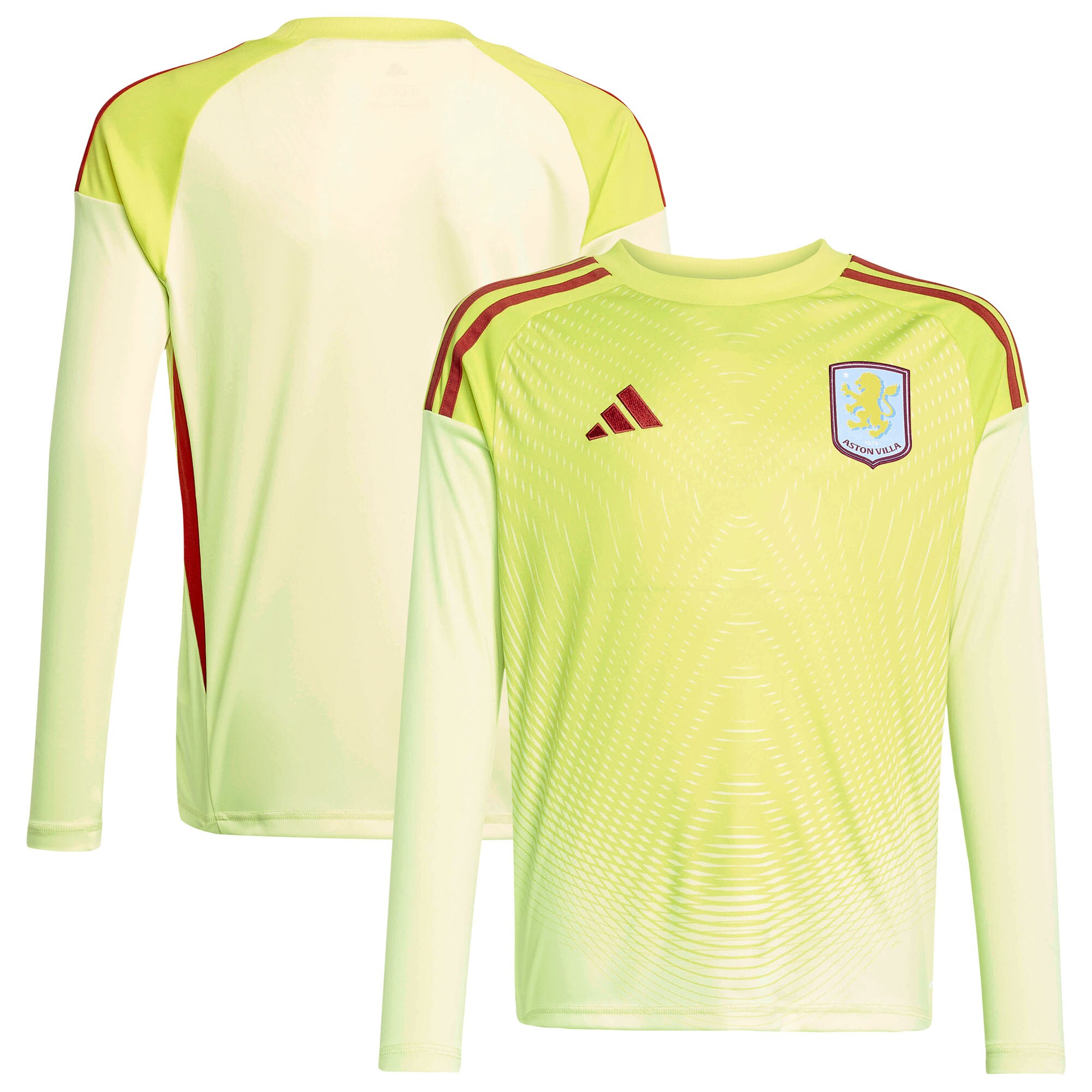 Aston Villa aston villa adidas goalkeeper shirt 2025-26 – long sleeve – kids with custom printing Collection | AVFC Jerseys & Fan Gear