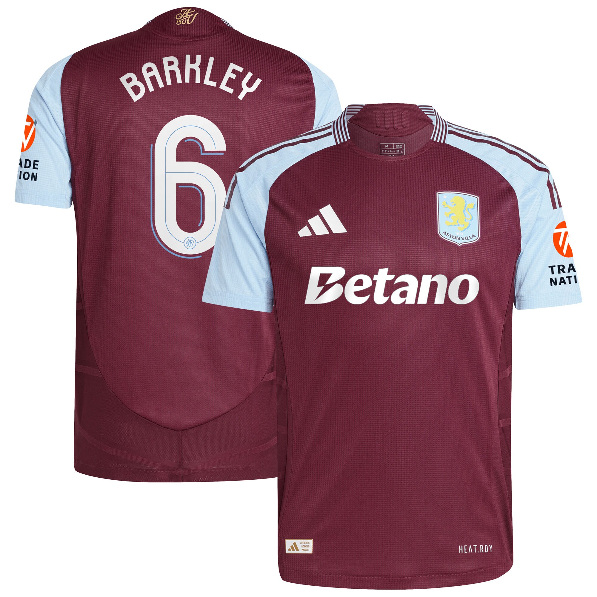 Aston Villa aston villa adidas home authentic shirt 2024-25 with barkley 6 cup printing Collection | AVFC Jerseys & Fan Gear