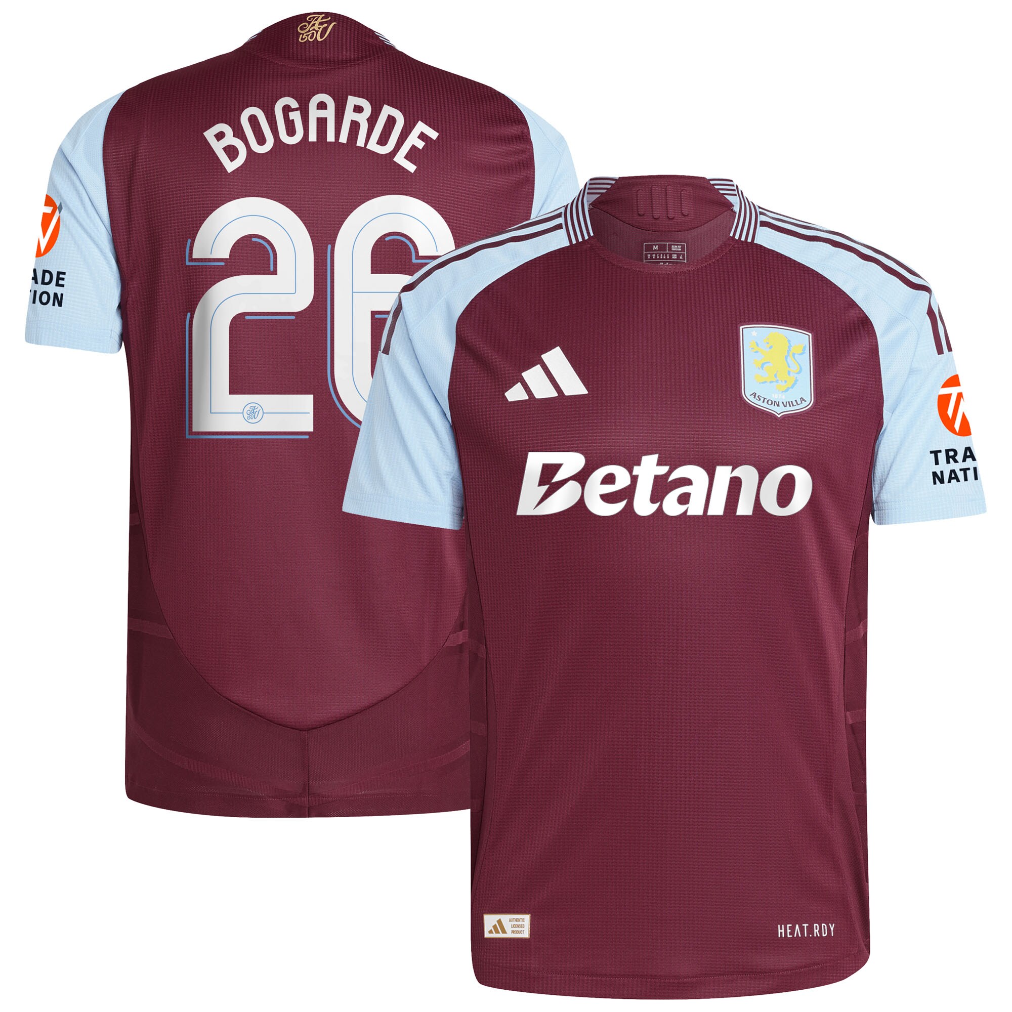 Aston Villa aston villa adidas home authentic shirt 2024-25 with bogarde 26 cup printing Collection | AVFC Jerseys & Fan Gear