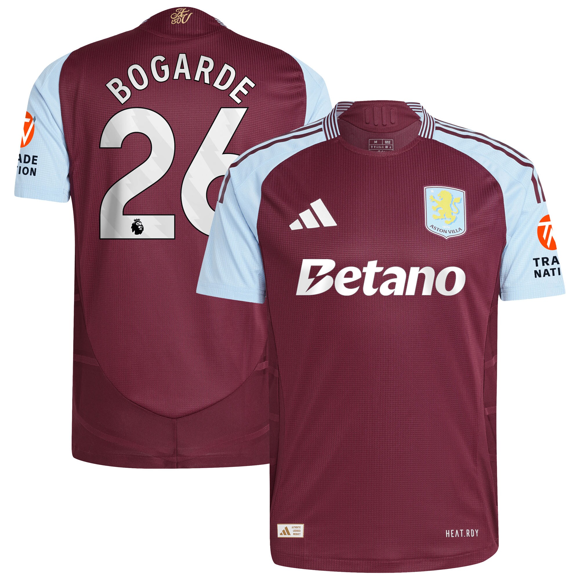 Aston Villa aston villa adidas home authentic shirt 2024-25 with bogarde 26 printing Collection | AVFC Jerseys & Fan Gear