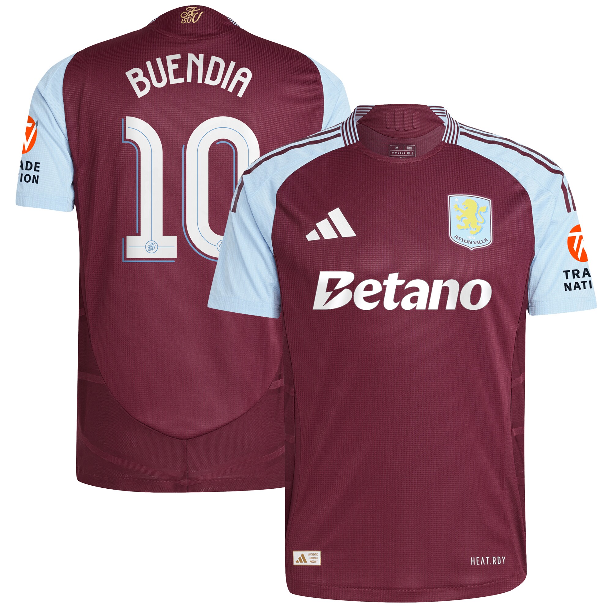 Aston Villa aston villa adidas home authentic shirt 2024-25 with buendia 10 cup printing Collection | AVFC Jerseys & Fan Gear