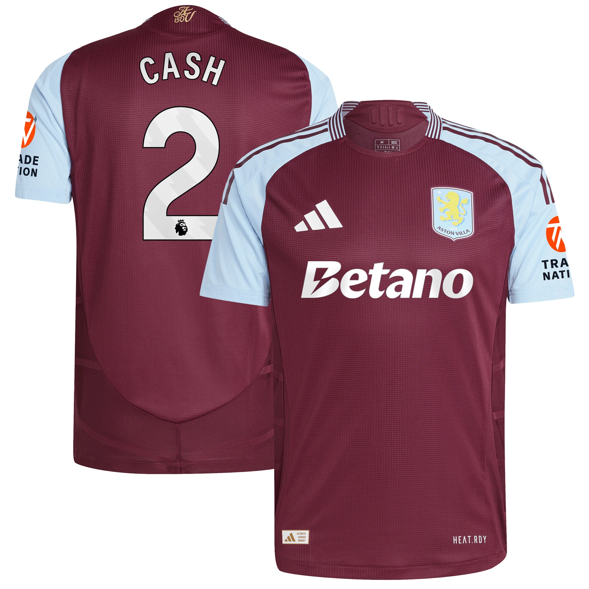 Aston Villa aston villa adidas home authentic shirt 2024-25 with cash 2 printing Collection | AVFC Jerseys & Fan Gear