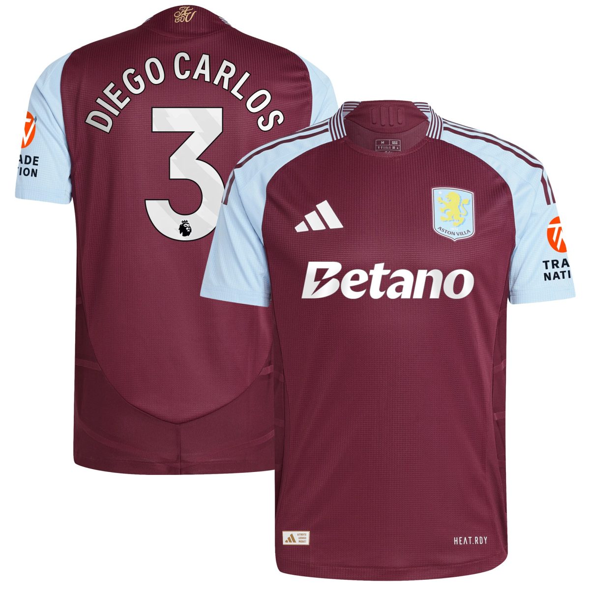 Aston Villa aston villa adidas home authentic shirt 2024-25 with diego carlos 3 printing Collection | AVFC Jerseys & Fan Gear