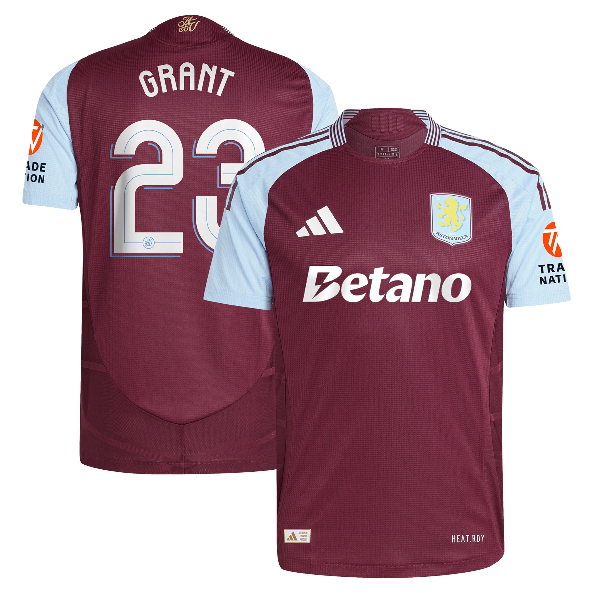 Aston Villa aston villa adidas home authentic shirt 2024-25 with grant 23 cup printing Collection | AVFC Jerseys & Fan Gear