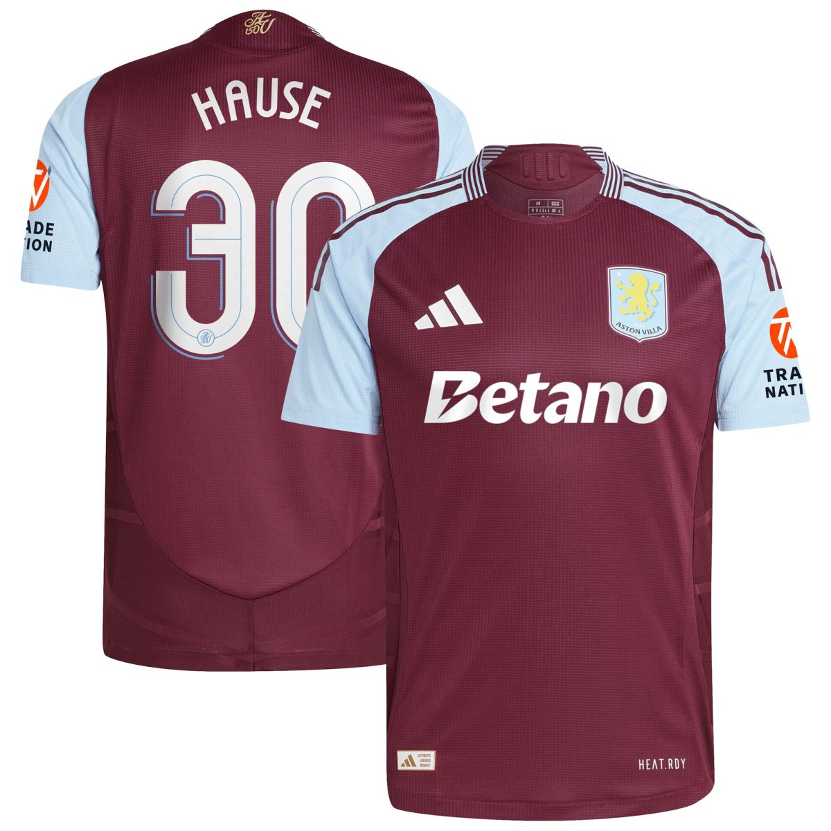 Aston Villa aston villa adidas home authentic shirt 2024-25 with hause 30 cup printing Collection | AVFC Jerseys & Fan Gear