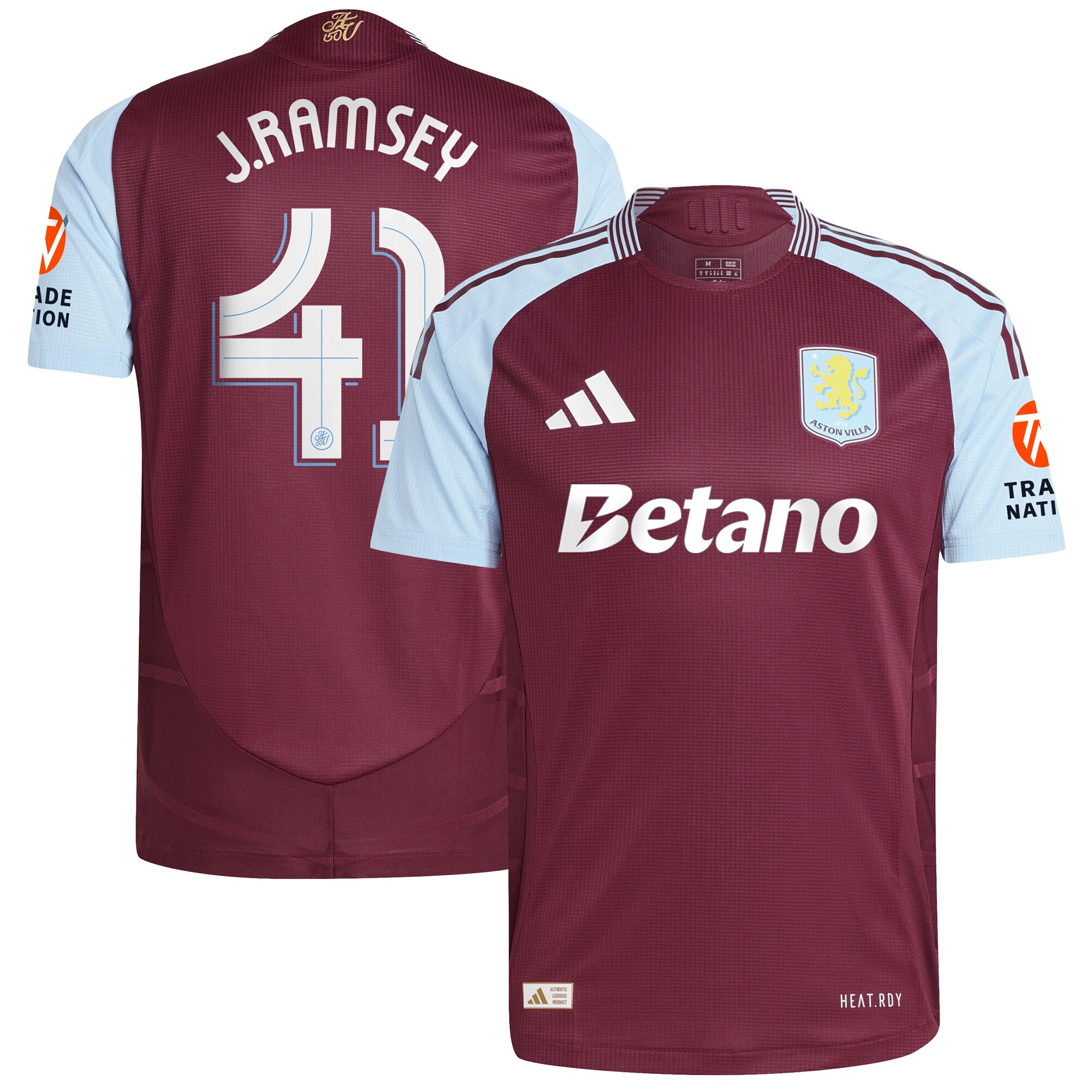 Aston Villa aston villa adidas home authentic shirt 2024-25 with j. ramsey 41 cup printing Collection | AVFC Jerseys & Fan Gear