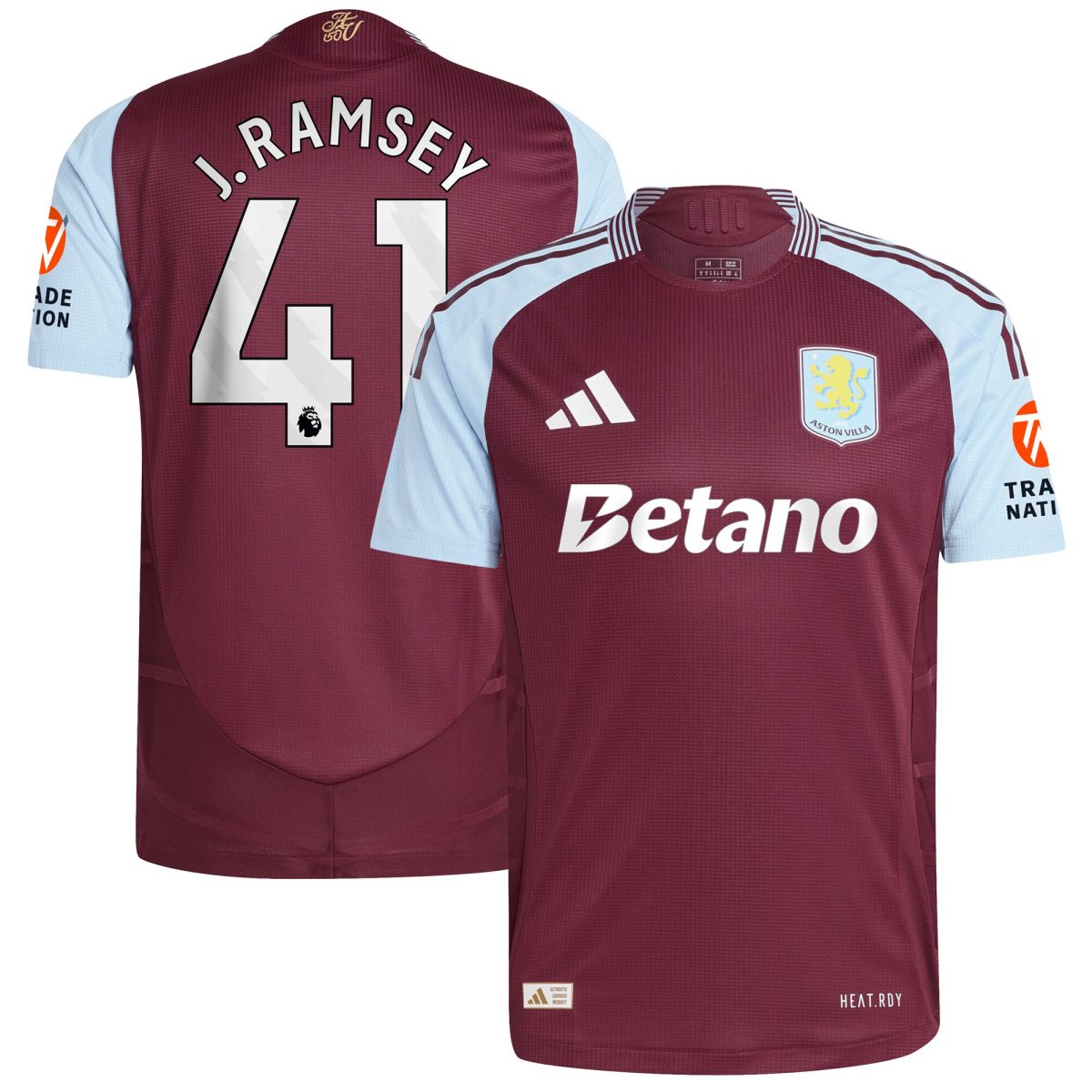 Aston Villa aston villa adidas home authentic shirt 2024-25 with j. ramsey 41 printing Collection | AVFC Jerseys & Fan Gear
