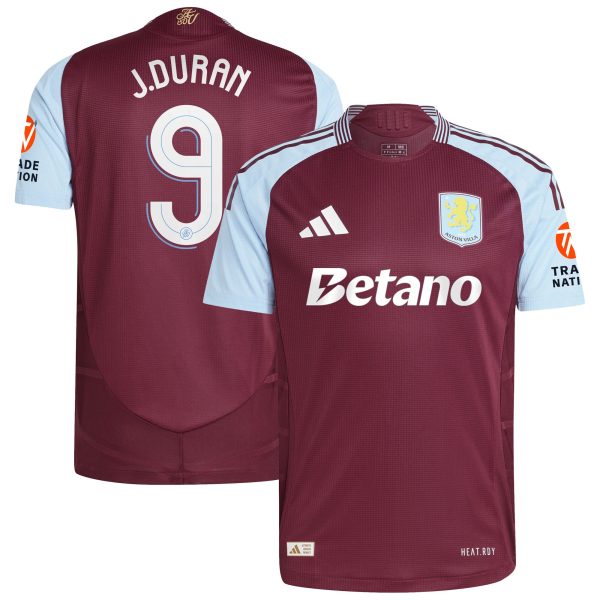 Aston Villa aston villa adidas home authentic shirt 2024-25 with j.duran 9 cup printing Collection | AVFC Jerseys & Fan Gear