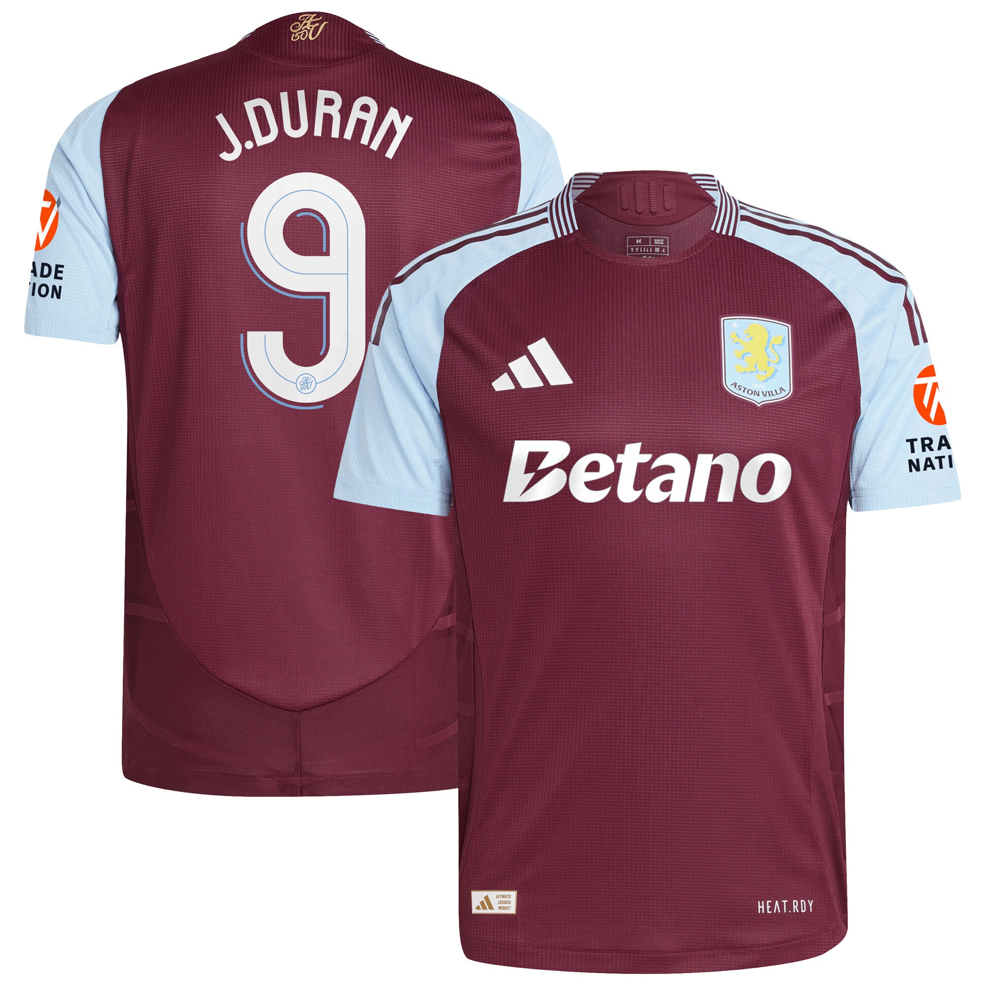 Aston Villa aston villa adidas home authentic shirt 2024-25 with j.duran 9 cup printing Collection | AVFC Jerseys & Fan Gear