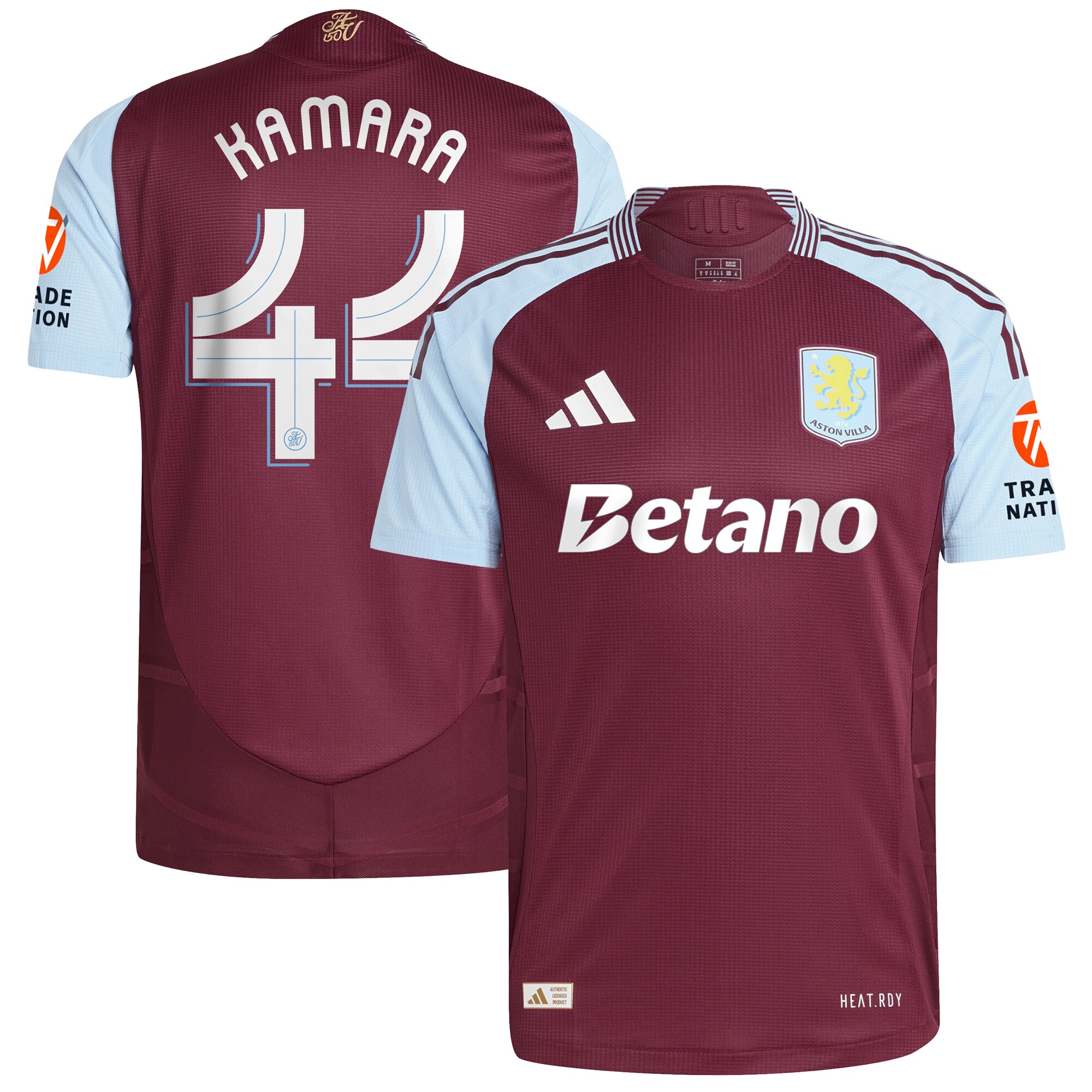 Aston Villa aston villa adidas home authentic shirt 2024-25 with kamara 44 cup printing Collection | AVFC Jerseys & Fan Gear