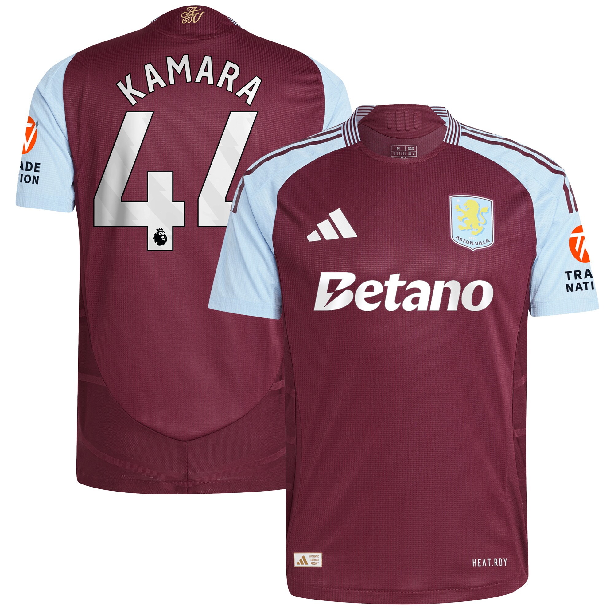 Aston Villa aston villa adidas home authentic shirt 2024-25 with kamara 44 printing Collection | AVFC Jerseys & Fan Gear
