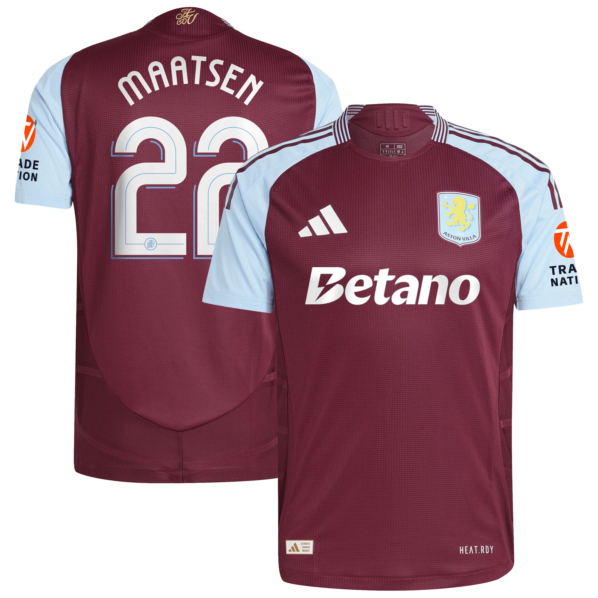 Aston Villa aston villa adidas home authentic shirt 2024-25 with maatsen 22 cup printing Collection | AVFC Jerseys & Fan Gear