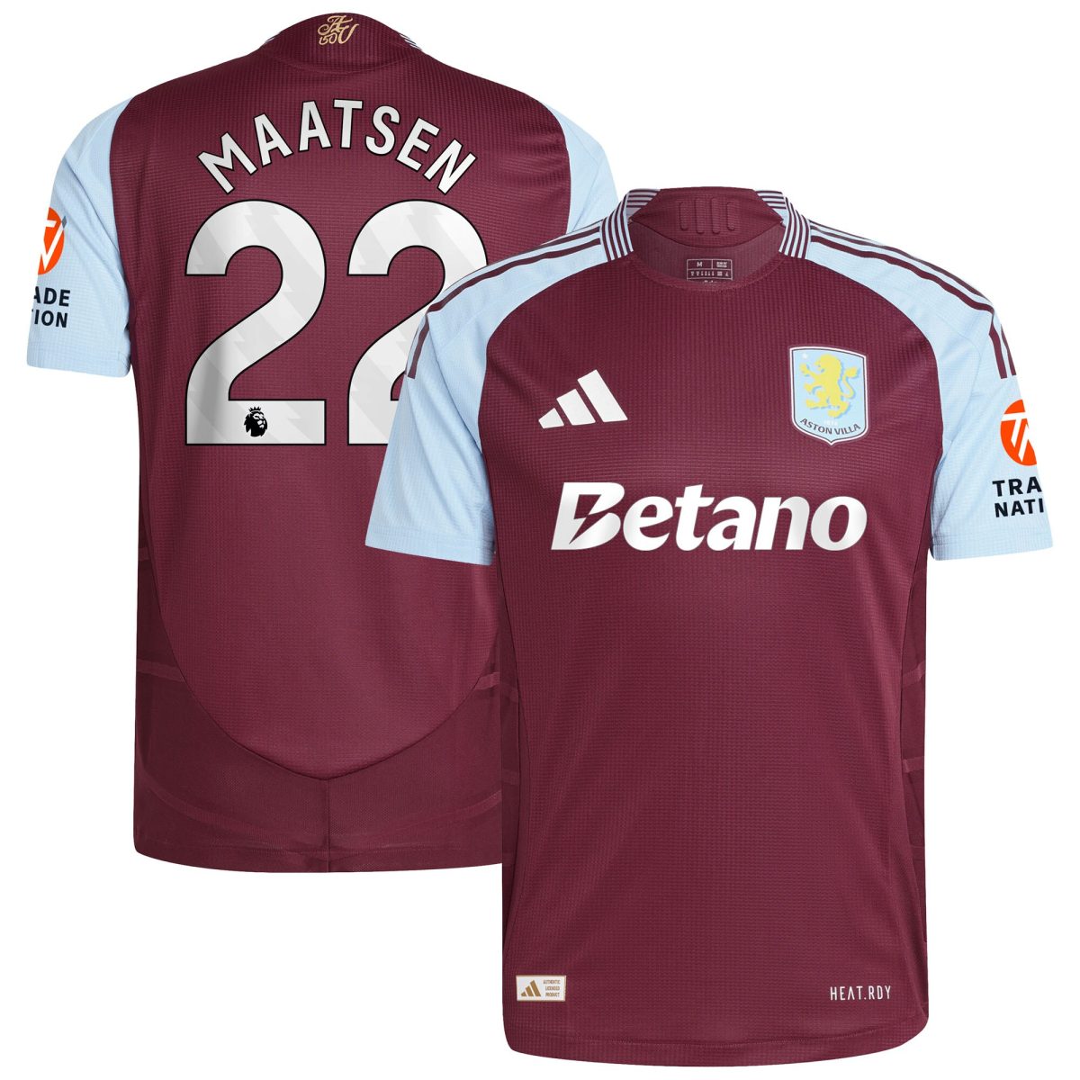 Aston Villa aston villa adidas home authentic shirt 2024-25 with maatsen 22 printing Collection | AVFC Jerseys & Fan Gear