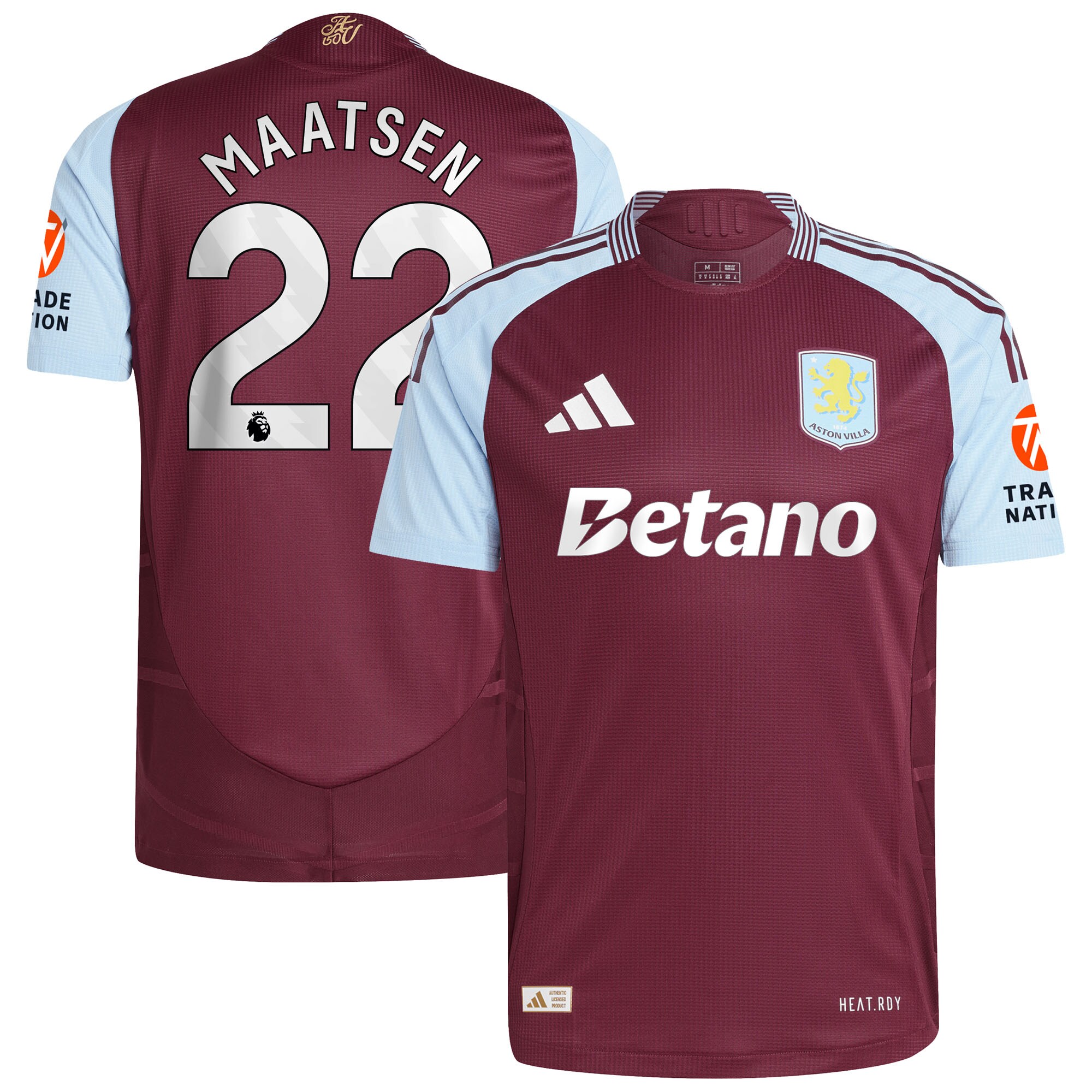Aston Villa aston villa adidas home authentic shirt 2024-25 with maatsen 22 printing Collection | AVFC Jerseys & Fan Gear