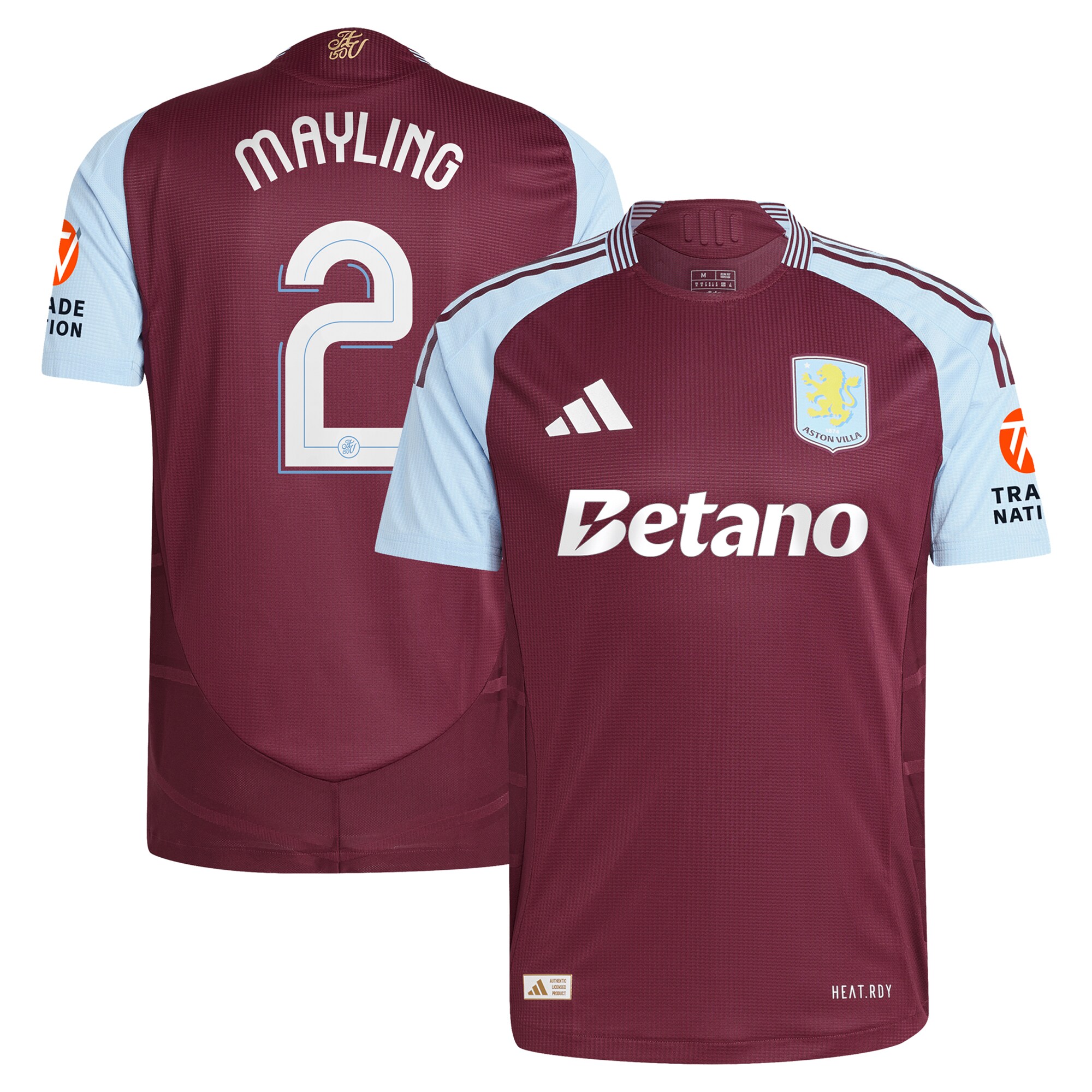 Aston Villa aston villa adidas home authentic shirt 2024-25 with mayling 2 cup printing Collection | AVFC Jerseys & Fan Gear