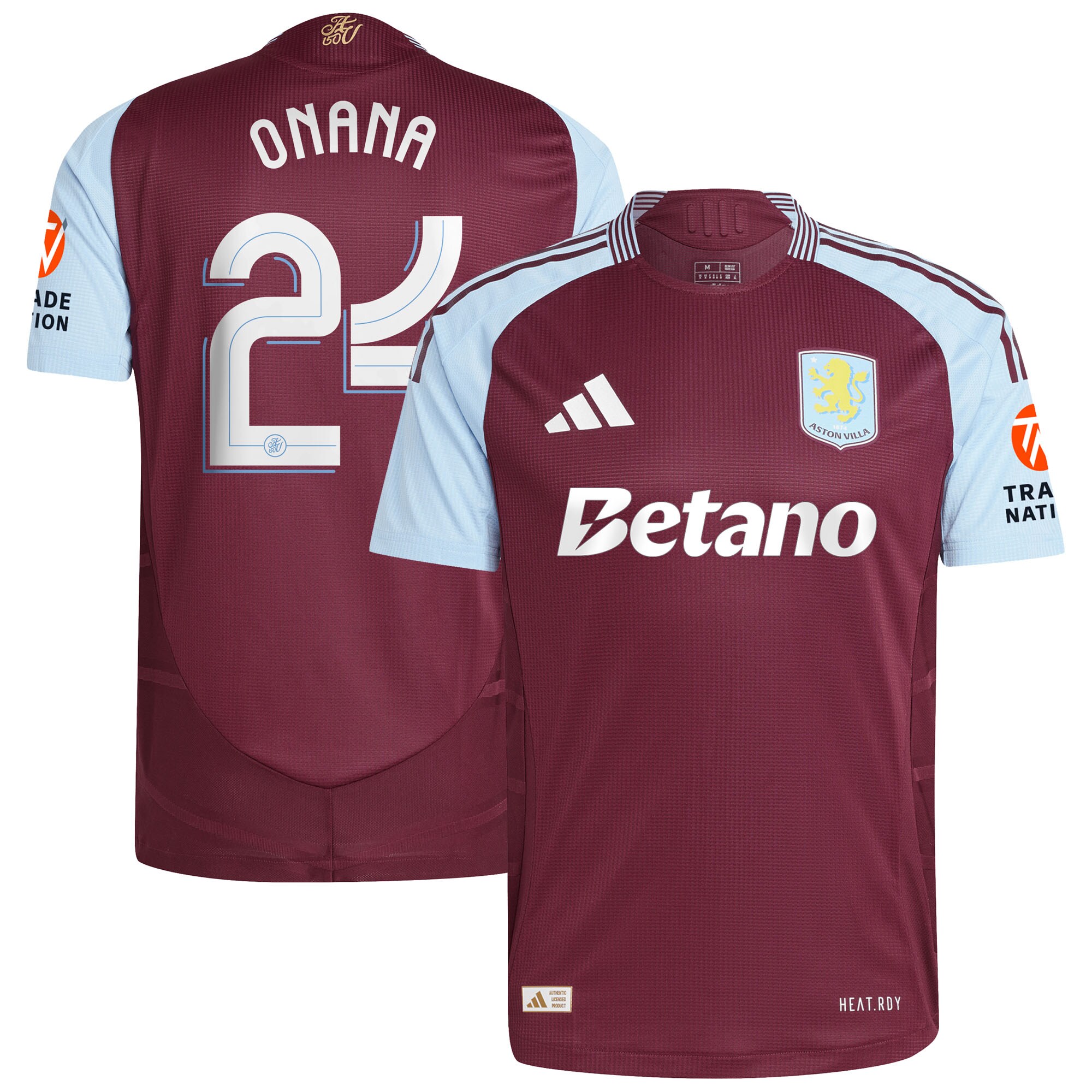 Aston Villa aston villa adidas home authentic shirt 2024-25 with onana 24 cup printing Collection | AVFC Jerseys & Fan Gear