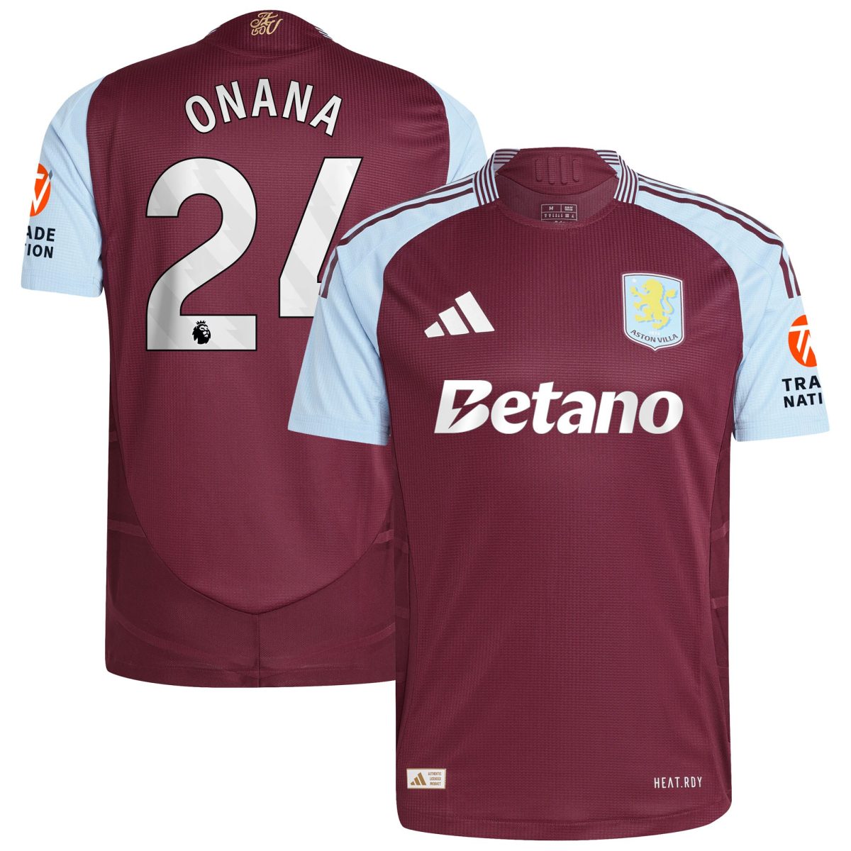 Aston Villa aston villa adidas home authentic shirt 2024-25 with onana 24 printing Collection | AVFC Jerseys & Fan Gear