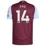 Aston Villa aston villa adidas home authentic shirt 2024-25 with pau 14 printing Collection | AVFC Jerseys & Fan Gear