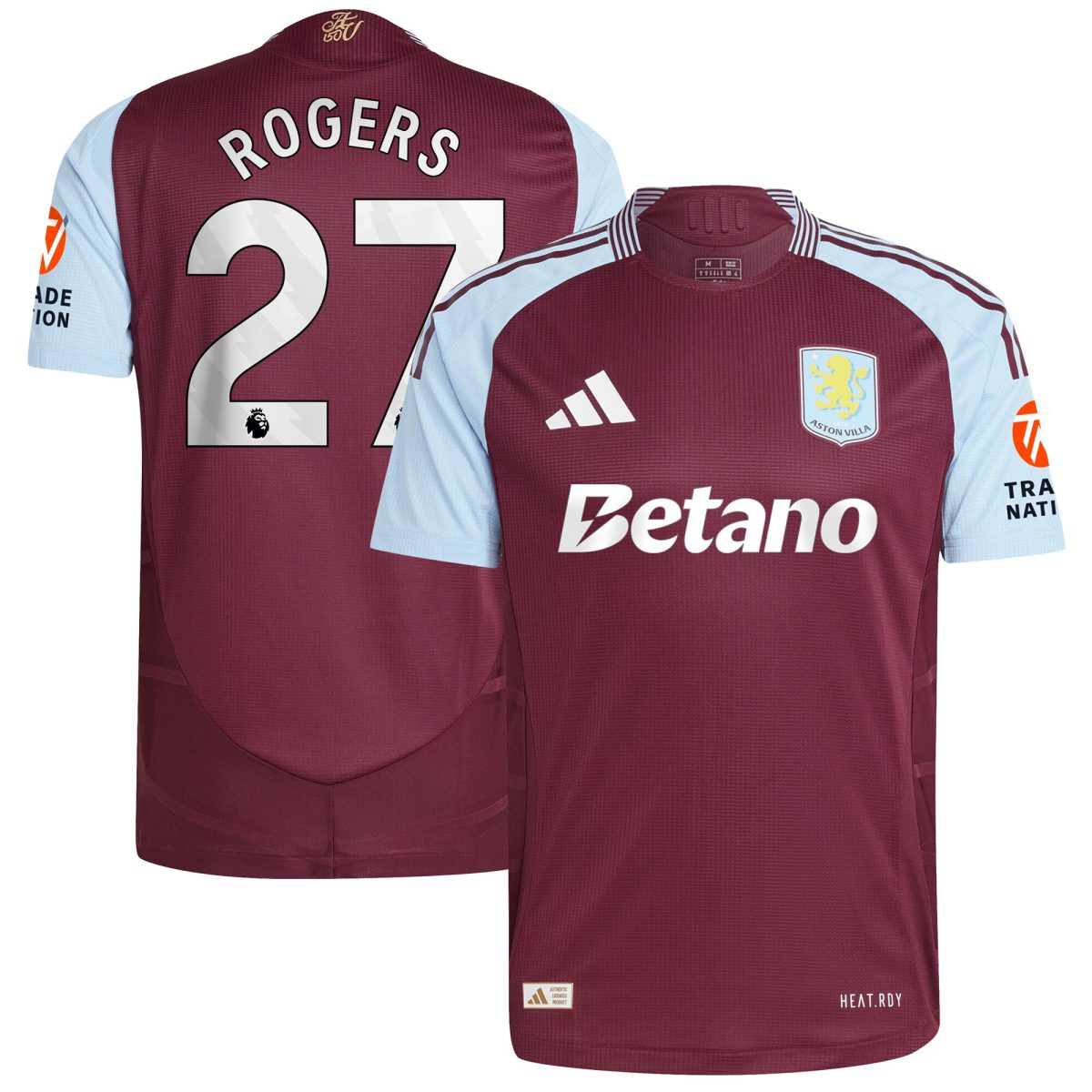 Aston Villa aston villa adidas home authentic shirt 2024-25 with rogers 27 printing Collection | AVFC Jerseys & Fan Gear