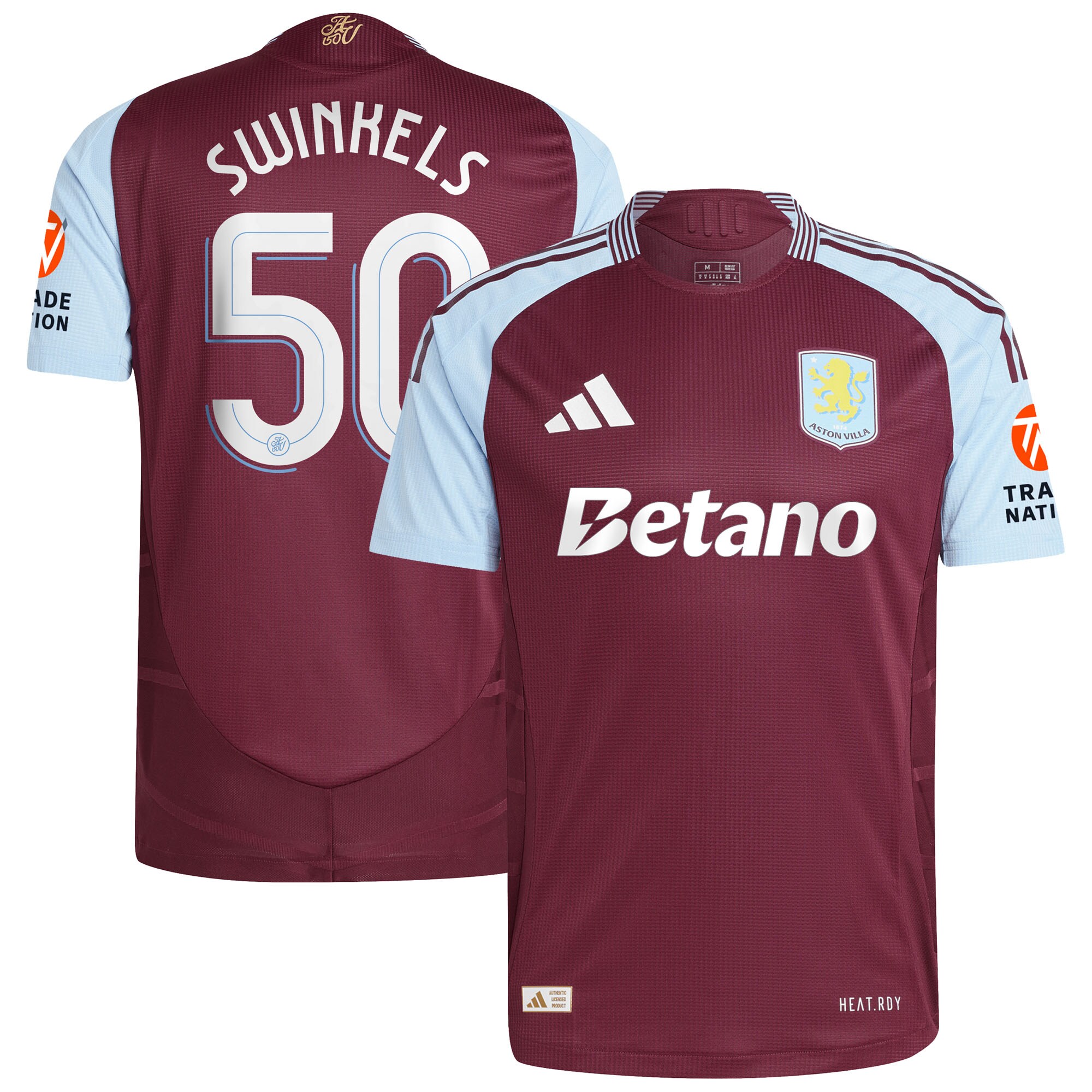 Aston Villa aston villa adidas home authentic shirt 2024-25 with swinkels 50 cup printing Collection | AVFC Jerseys & Fan Gear