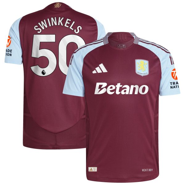 Aston Villa aston villa adidas home authentic shirt 2024-25 with swinkels 50 printing Collection | AVFC Jerseys & Fan Gear