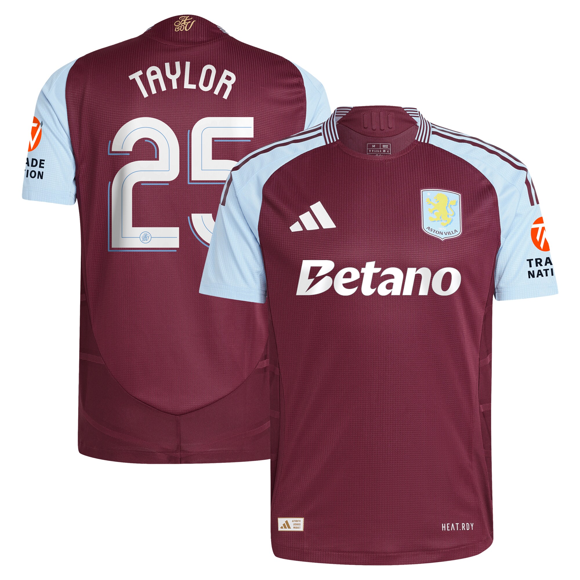 Aston Villa aston villa adidas home authentic shirt 2024-25 with taylor 25 cup printing Collection | AVFC Jerseys & Fan Gear