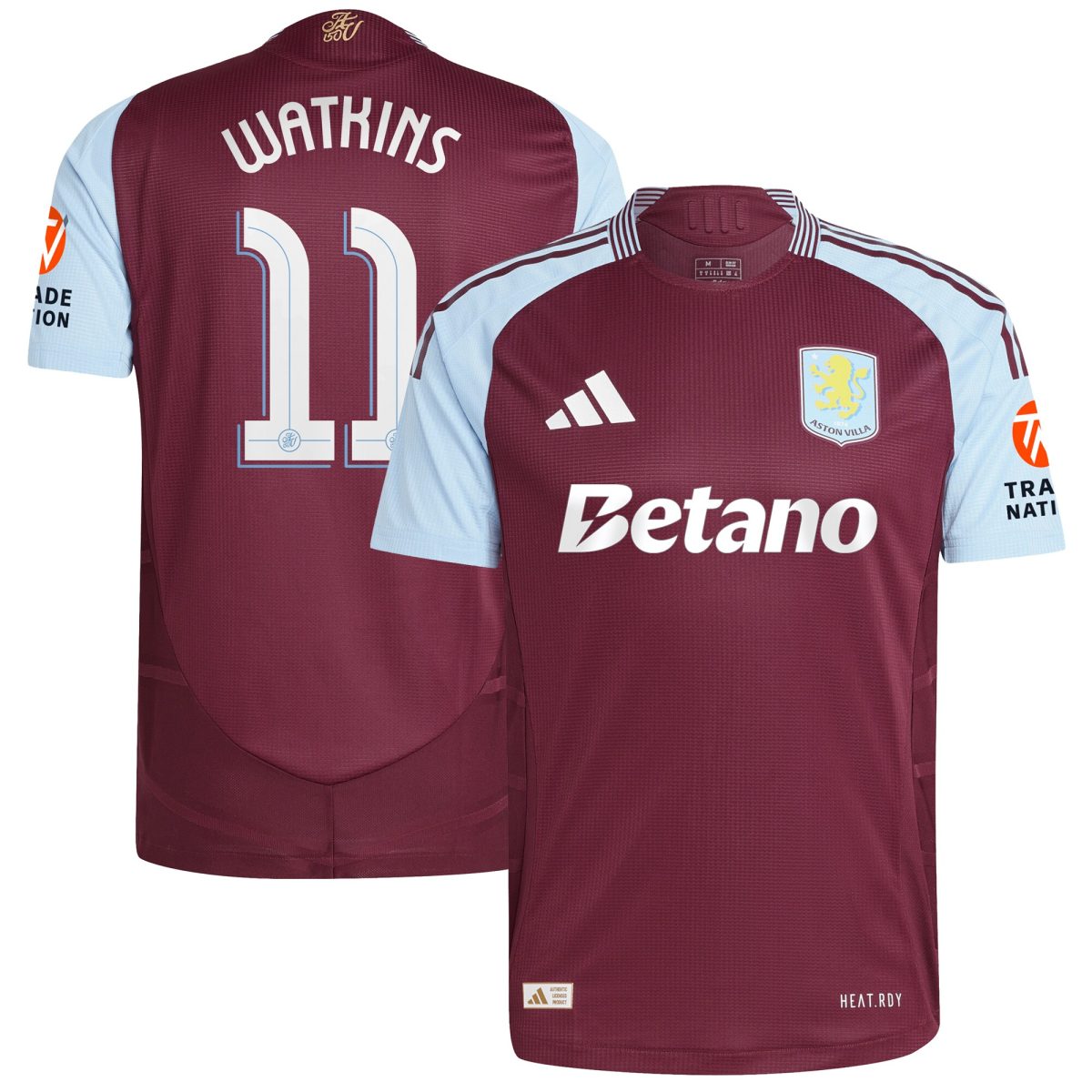 Aston Villa aston villa adidas home authentic shirt 2024-25 with watkins 11 cup printing Collection | AVFC Jerseys & Fan Gear