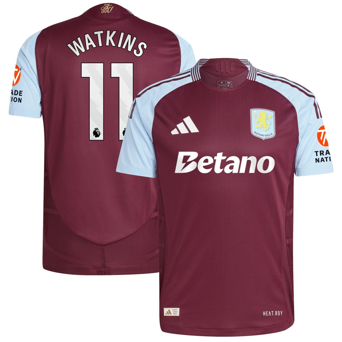 Aston Villa aston villa adidas home authentic shirt 2024-25 with watkins 11 printing Collection | AVFC Jerseys & Fan Gear