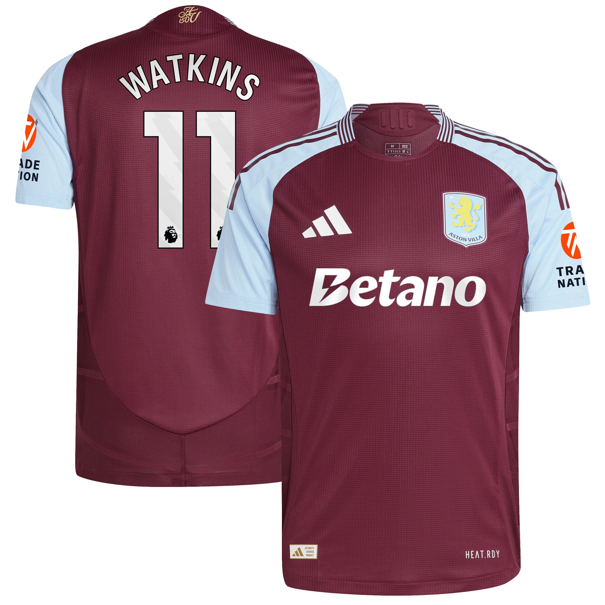Aston Villa aston villa adidas home authentic shirt 2024-25 with watkins 11 printing Collection | AVFC Jerseys & Fan Gear