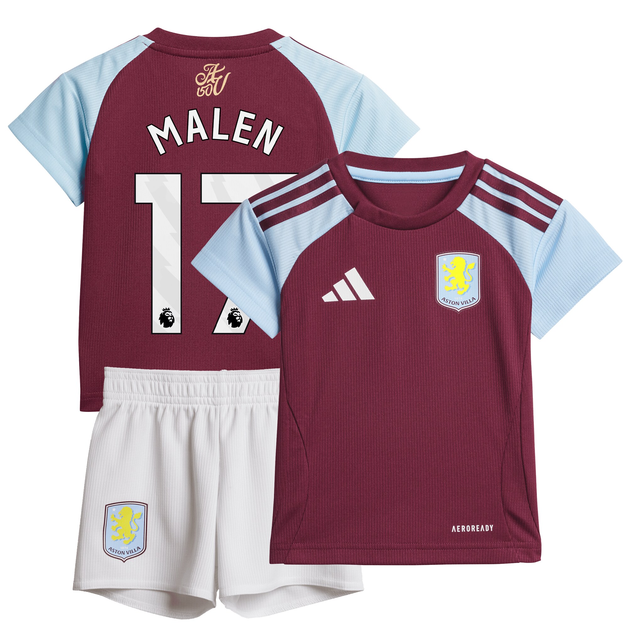 Aston Villa aston villa adidas home baby kit 2024-25 with malen 17 printing Collection | AVFC Jerseys & Fan Gear
