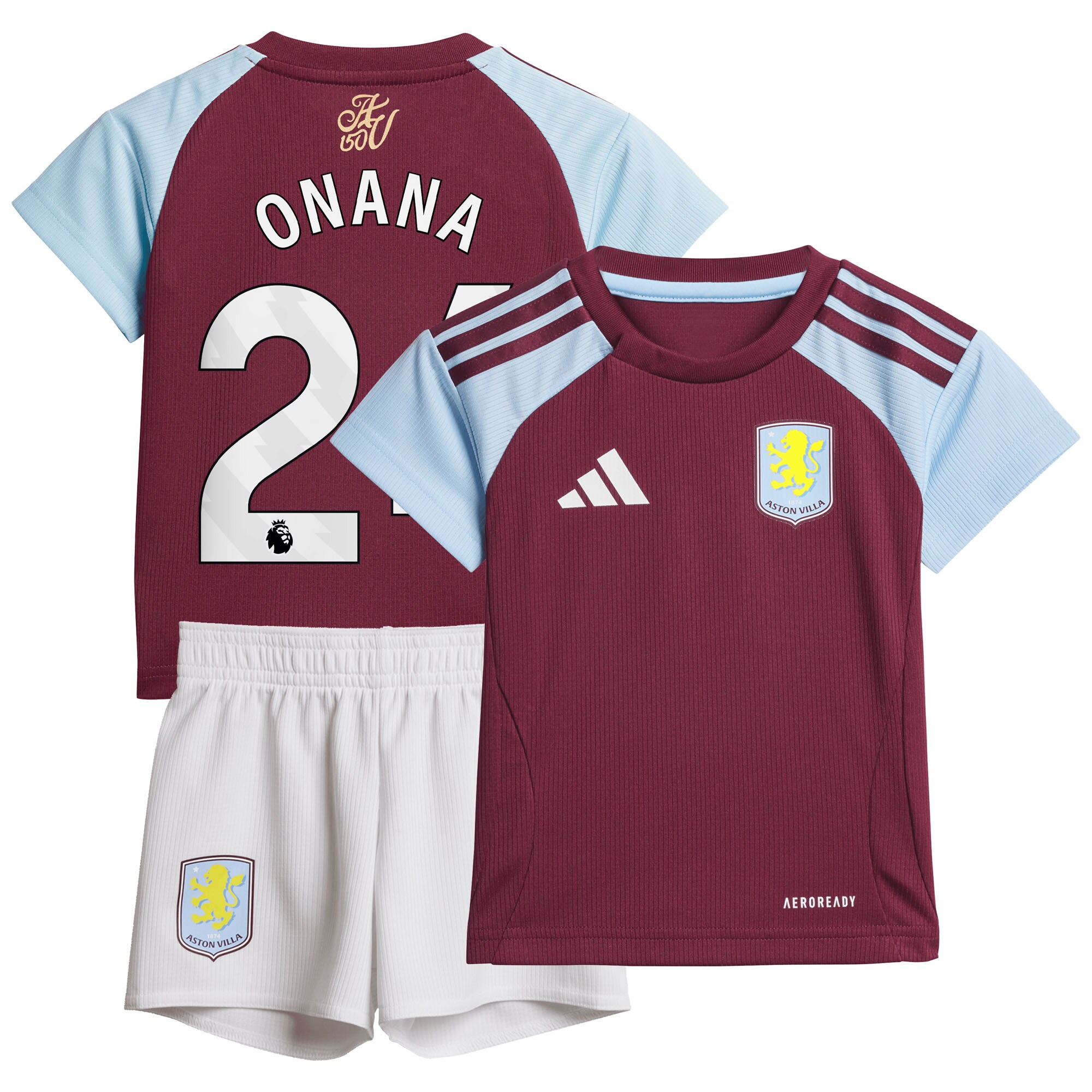 Aston Villa aston villa adidas home baby kit 2024-25 with onana 24 printing Collection | AVFC Jerseys & Fan Gear