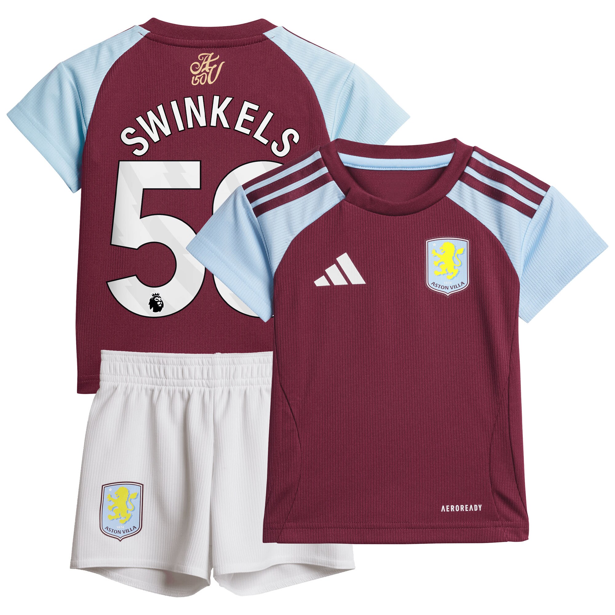 Aston Villa aston villa adidas home baby kit 2024-25 with swinkels 50 printing Collection | AVFC Jerseys & Fan Gear