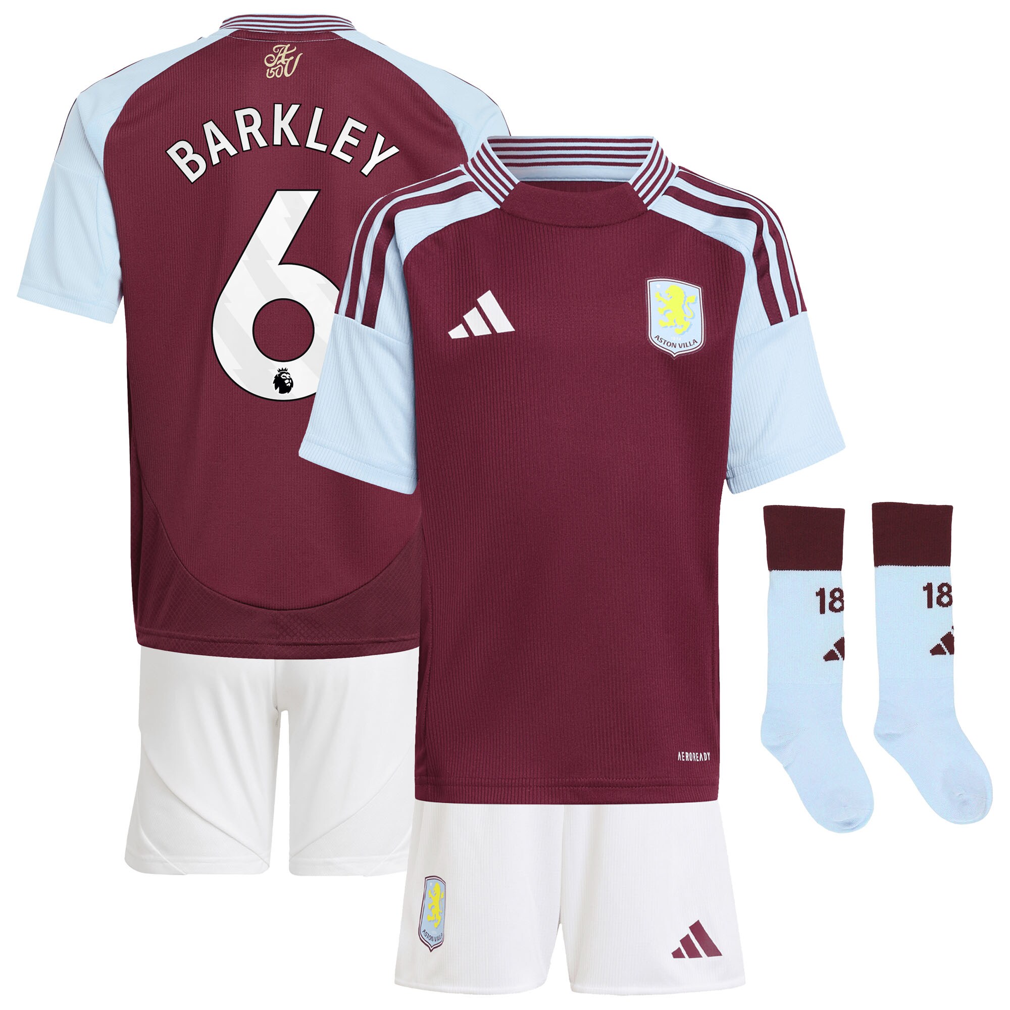 Aston Villa aston villa adidas home mini kit 2024-25 with barkley 6 printing Collection | AVFC Jerseys & Fan Gear